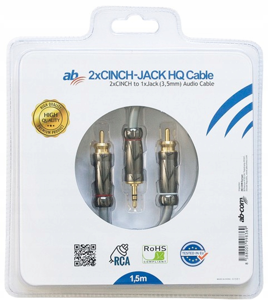 Złącza i kompatybilność – Jack 3,5 mm oraz 2x RCA CINCH