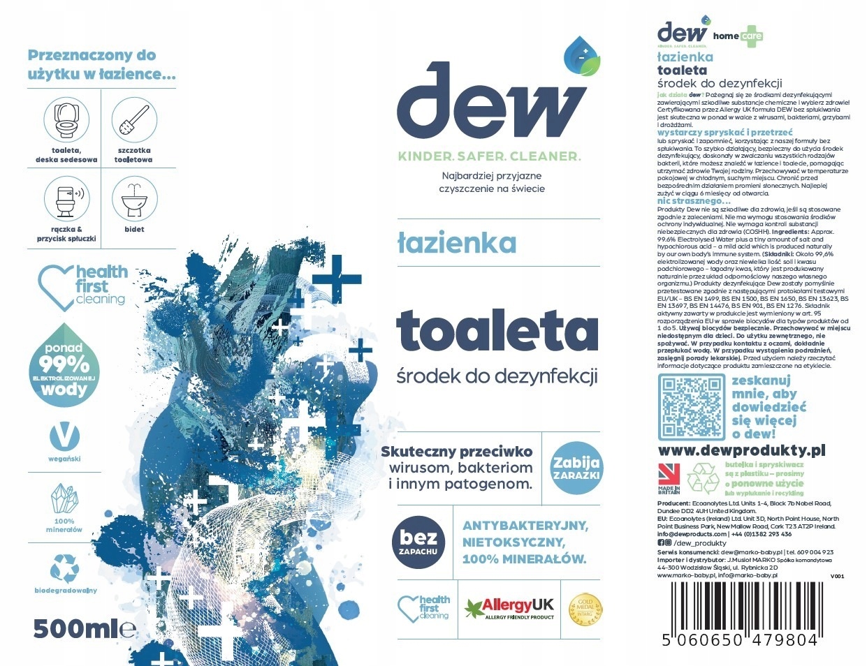 Bezpieczny dla zdrowia – certyfikowany przez Allergy UK