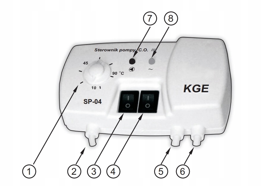 Regulacja temperatury i automatyczne wyłączanie pompy