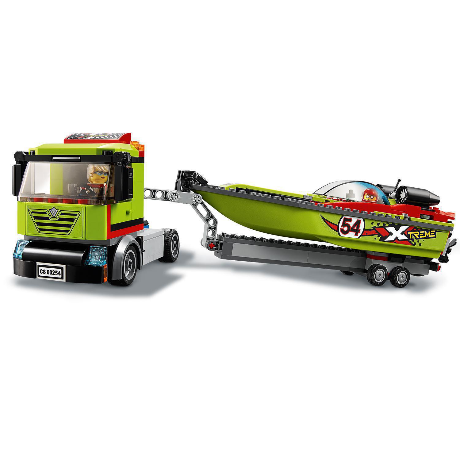 Wymiary i specyfikacja zestawu LEGO City Transporter łodzi wyścigowej 60254