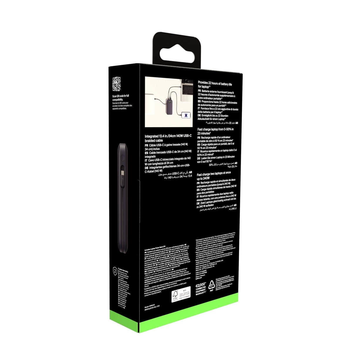 Wbudowany kabel USB-C i porty do codziennego użytku