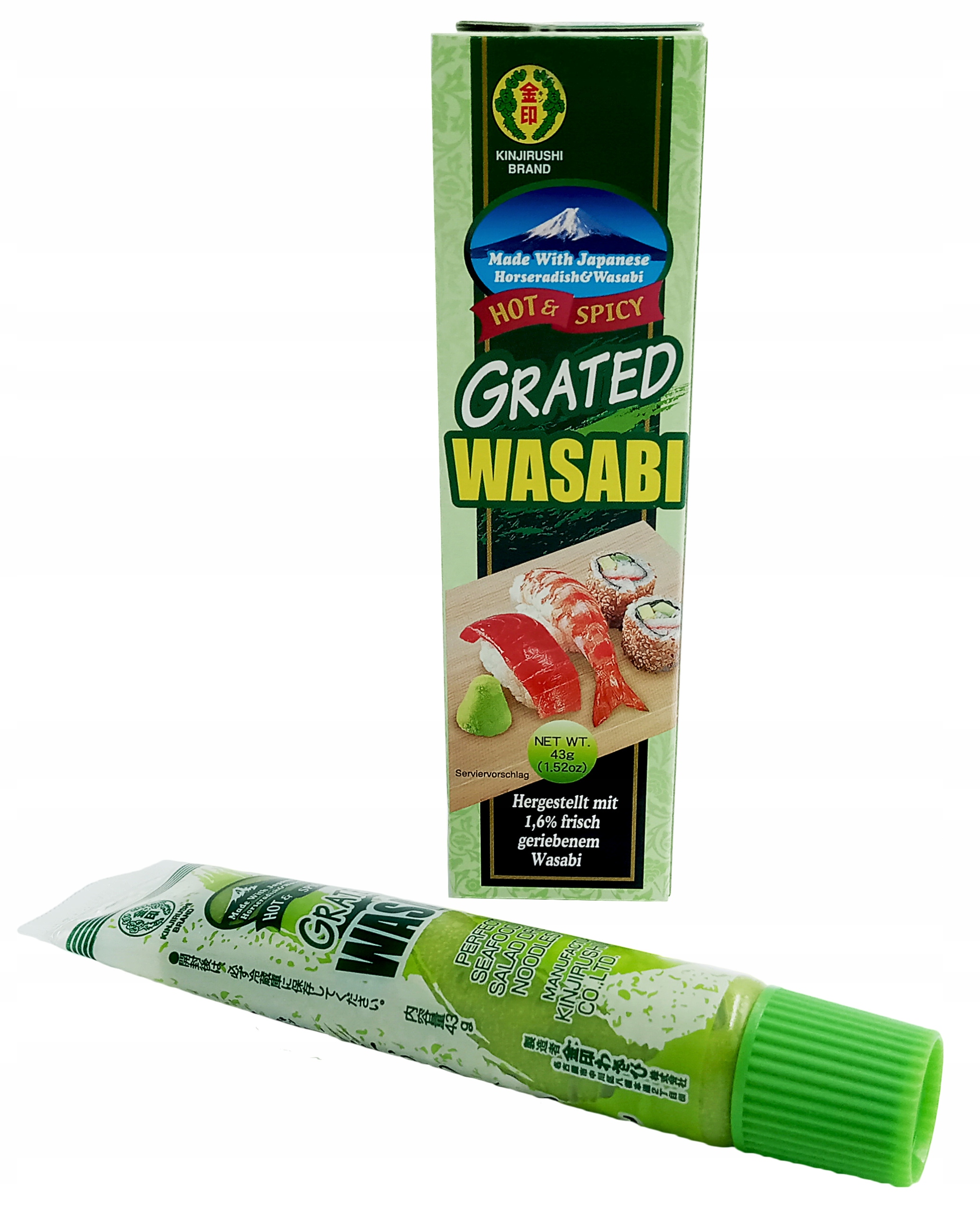 Wasabi w tubce japońskie 43g - Kinjirushi Brand – Oryginalny smak Japonii