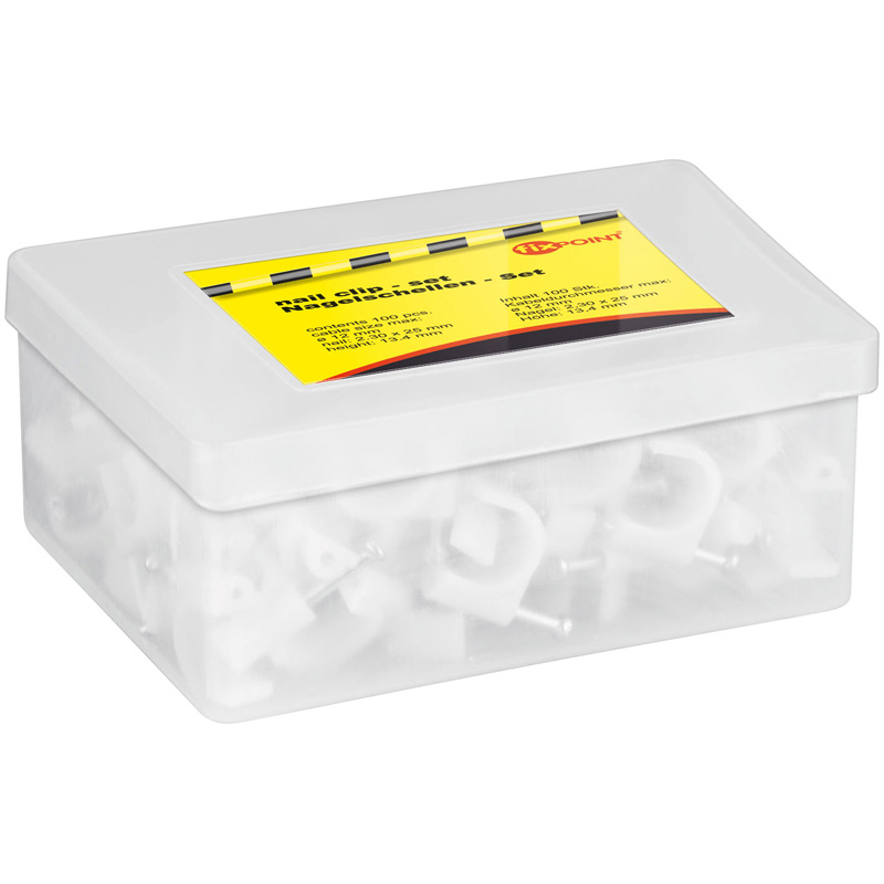 Zestaw 100 uchwytów do mocowania przewodów