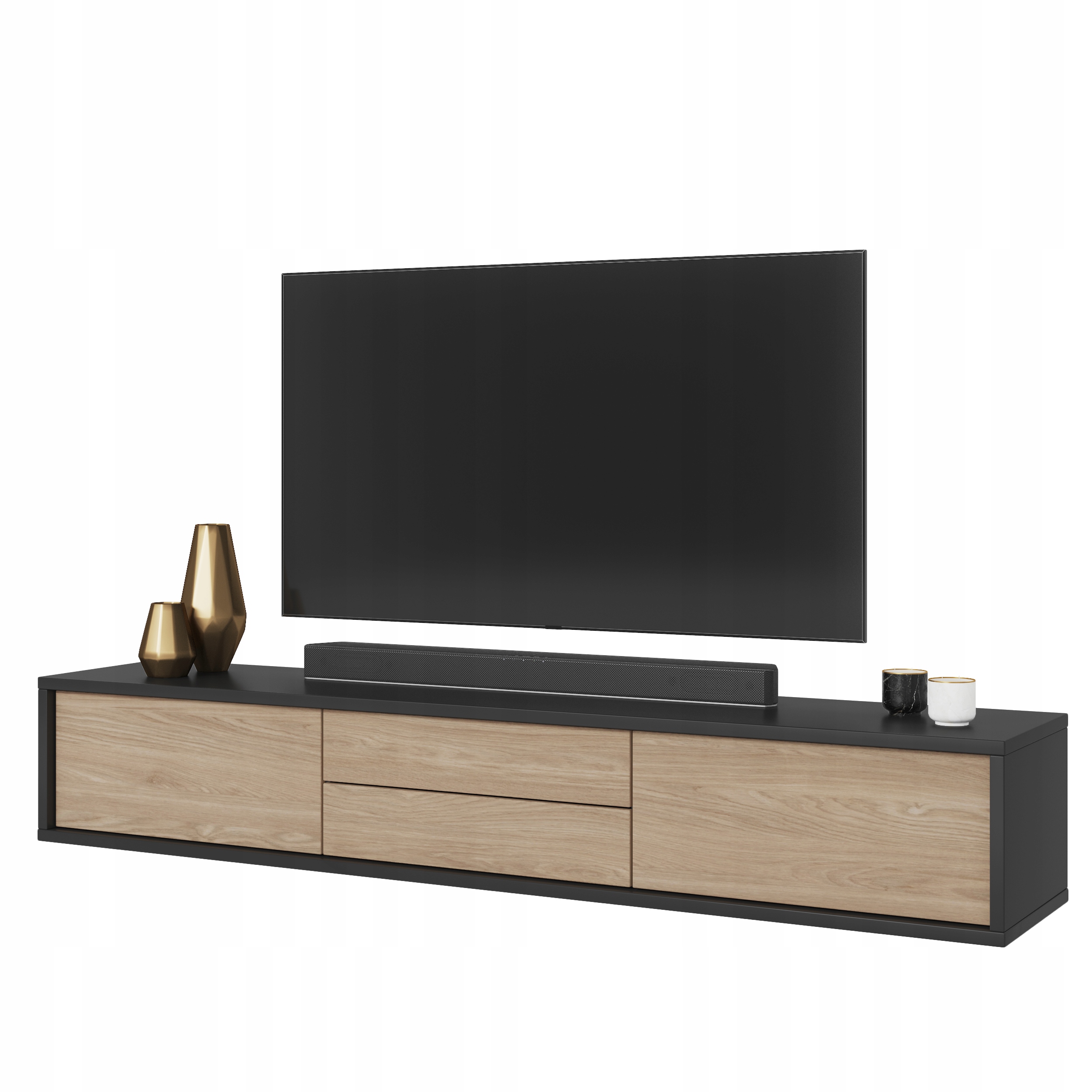 Szafka RTV FRIDA 2K2S 180cm – Elegancja i funkcjonalność w Twoim salonie