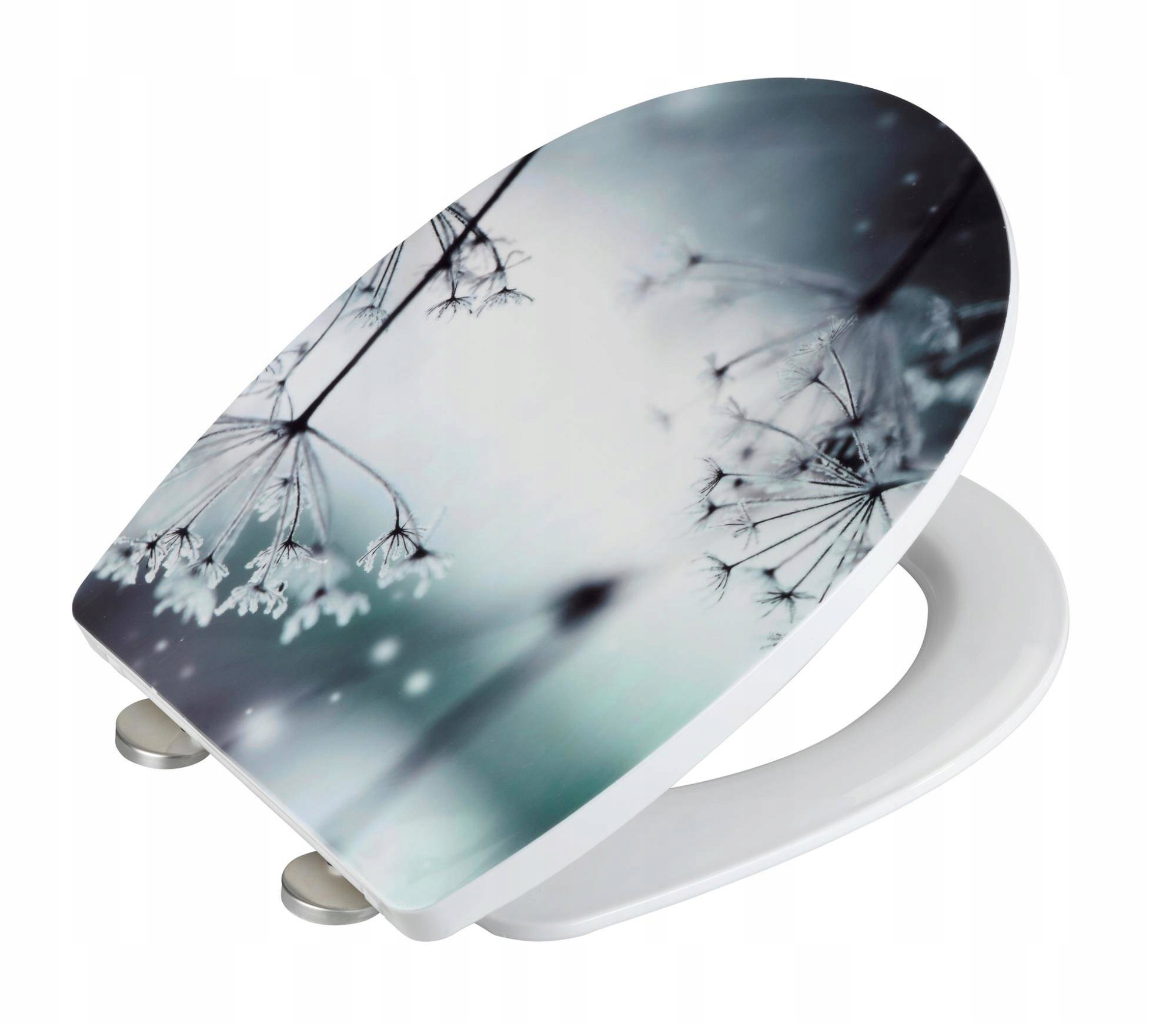 Wymienna deska toaletowa z motywem roślinnym