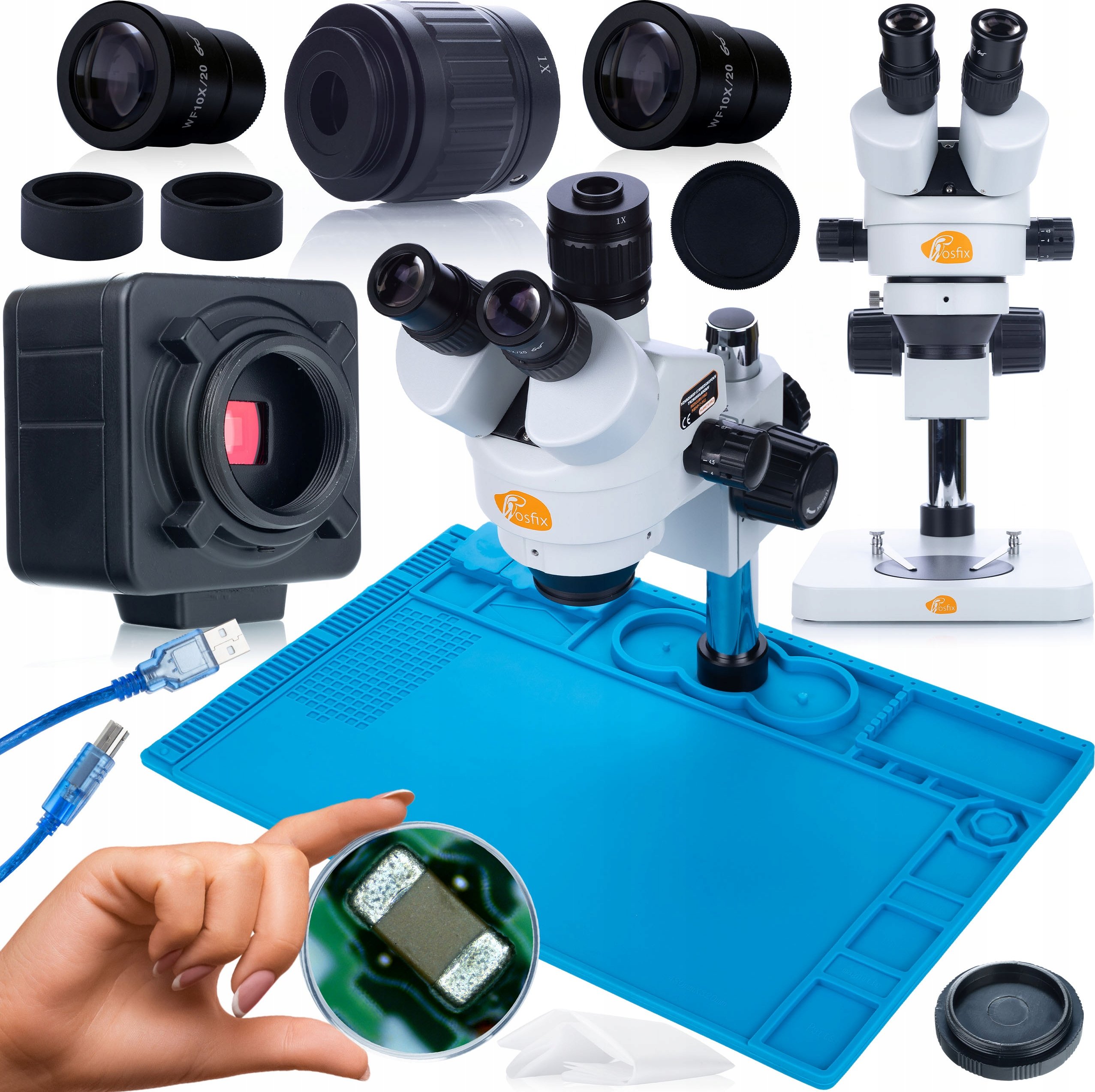 Rosfix ZESTAW MIKROSKOP TRINOKULAROWY STEREOSKOPOWY MERCURY – Profesjonalne narzędzie do precyzyjnych obserwacji