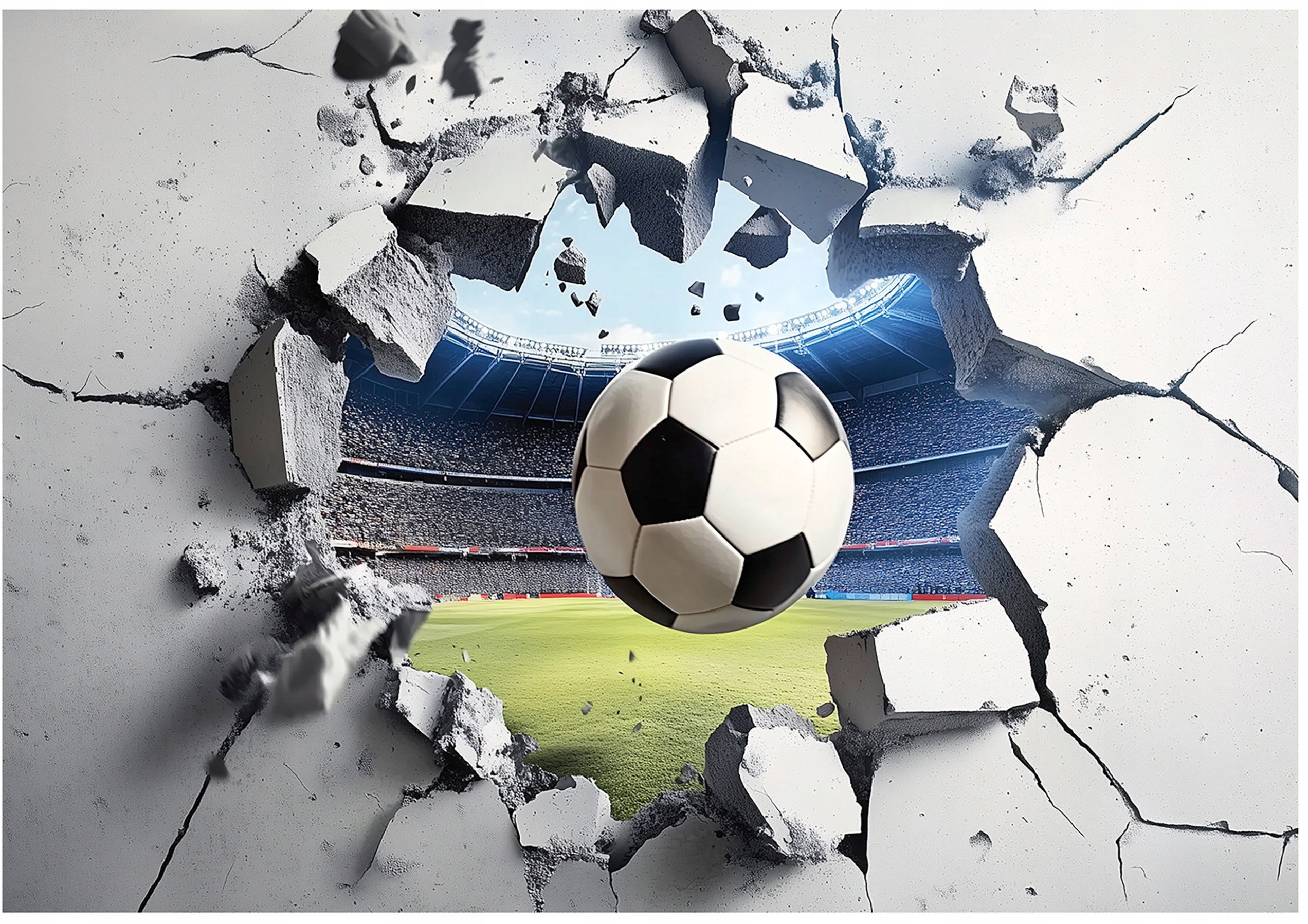 Fototapeta Dla Młodzieży Dzieci Piłka 3D Sport Tapeta Flizelina 400x280 – Nowoczesna dekoracja do pokoju