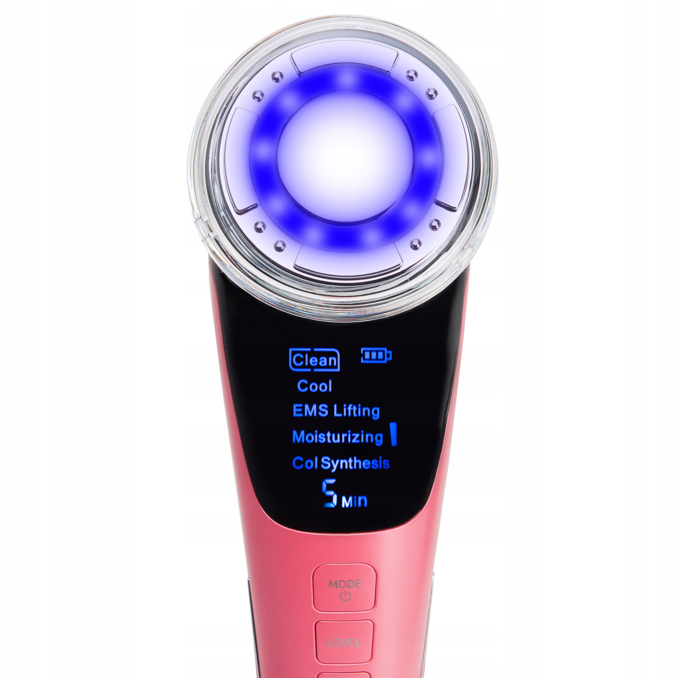 Masażer do twarzy EMS Ultradźwiękowy Lifting Mezoterapia Pink Coil – Innowacyjna pielęgnacja w Twoim domu