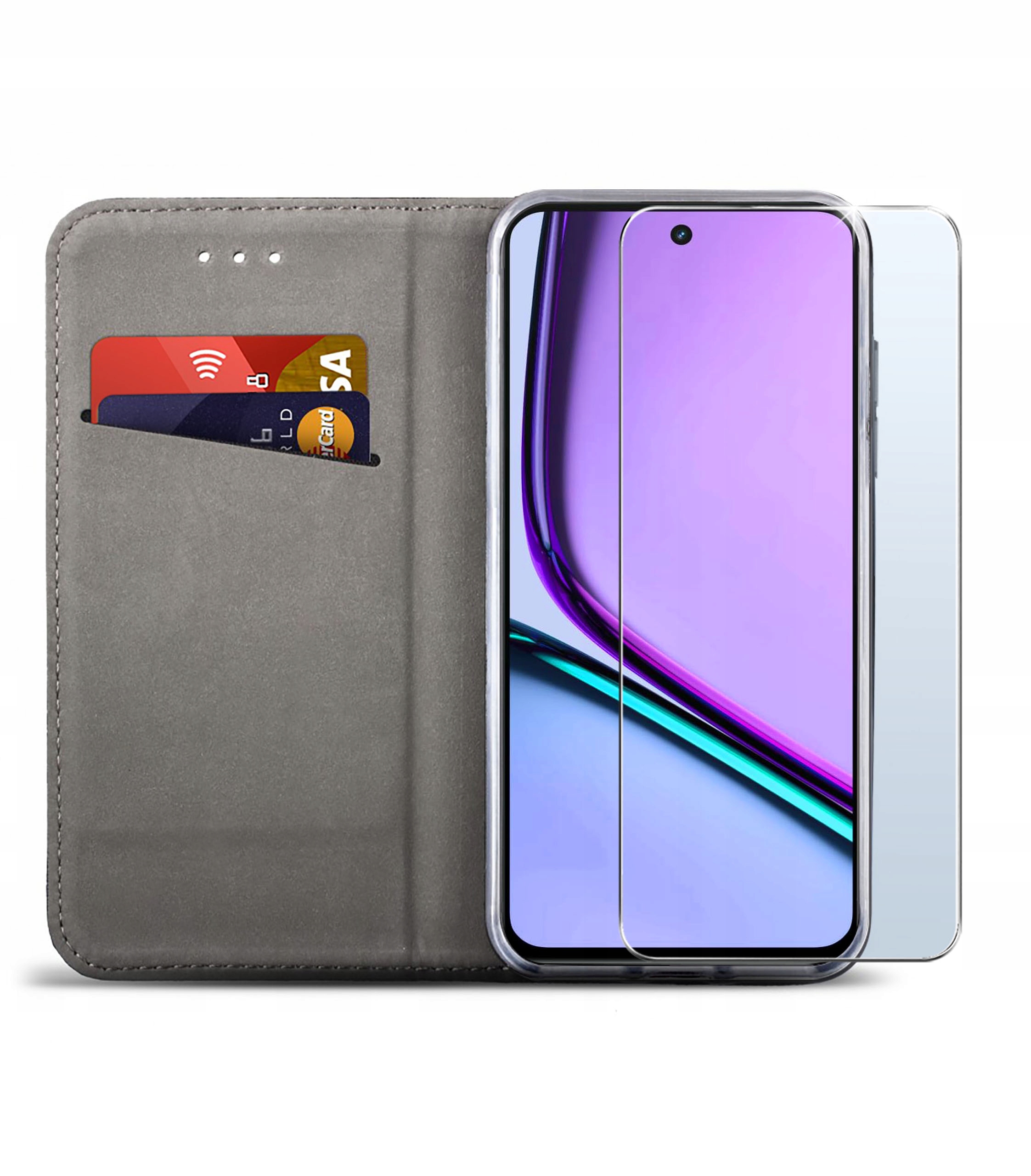 Etui do Realme C67 4G SMART MAGNET CASE PORTFEL + SZKŁO OCHRONNE 9H – Idealna ochrona dla Twojego smartfona