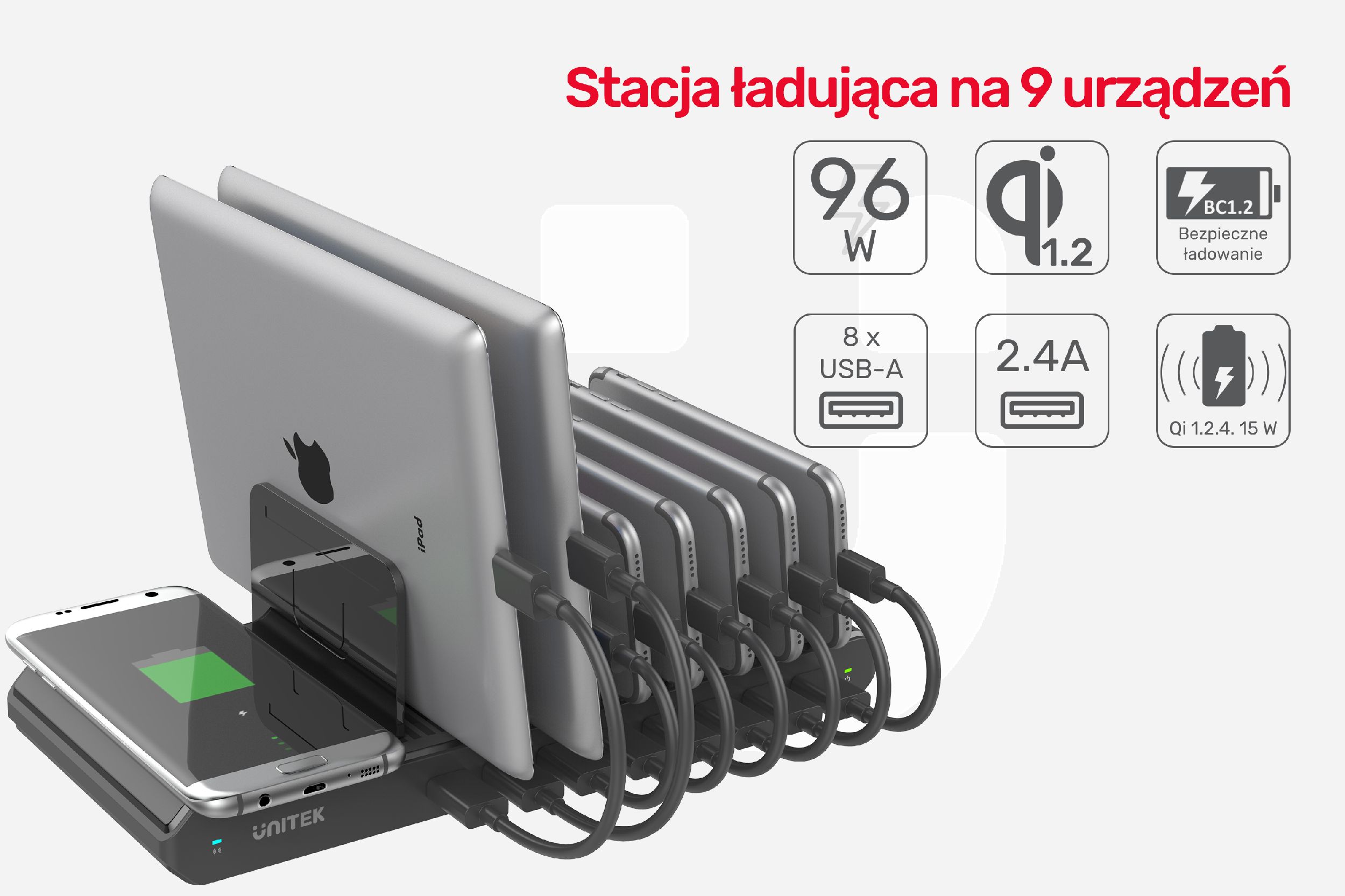 ladowanie wireless wiele portów