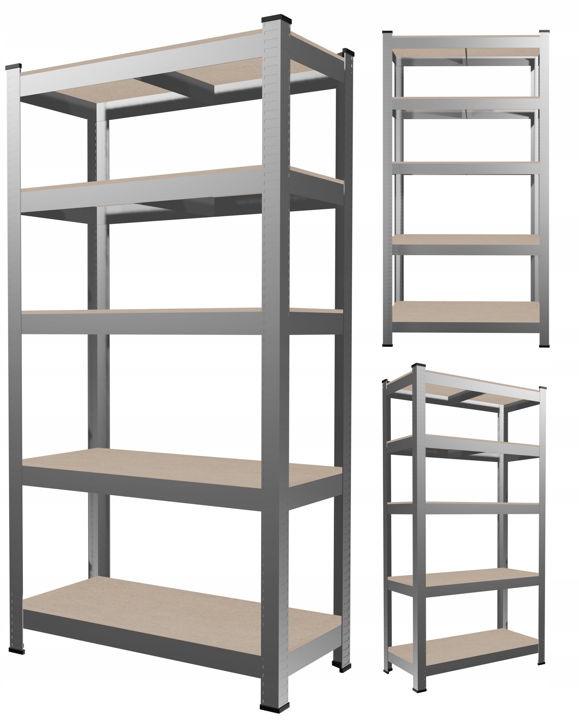 Regał 5-poziomowy 220 x 90 x 40 cm – Idealne rozwiązanie do biura i magazynu