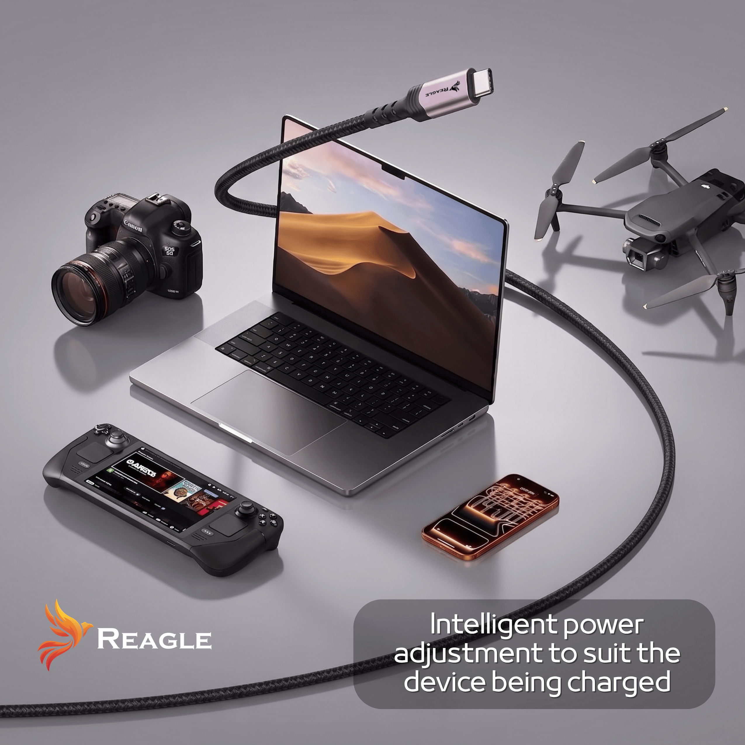 Reagle USB-C kabel PD 240W QC 4.0