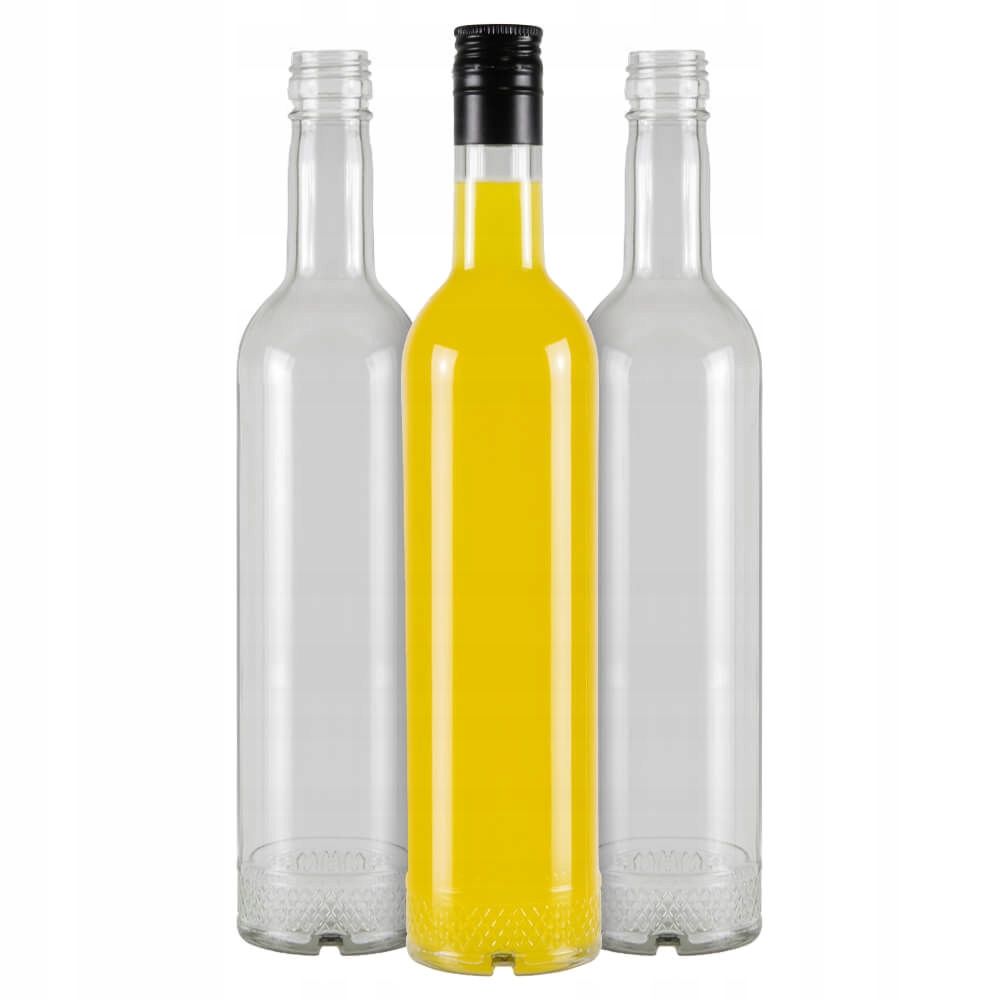 5x Butelki szklane KRYSZTAŁ 500ml – Idealne do bimbru, nalewek i win