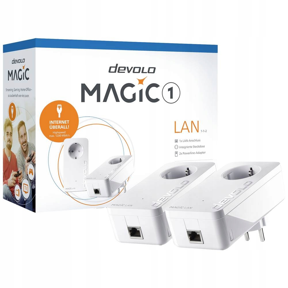 Adapter powerline Devolo Magic 1 LAN 1-1-2 Starter Kit – Szybkie połączenie w każdym zakątku domu