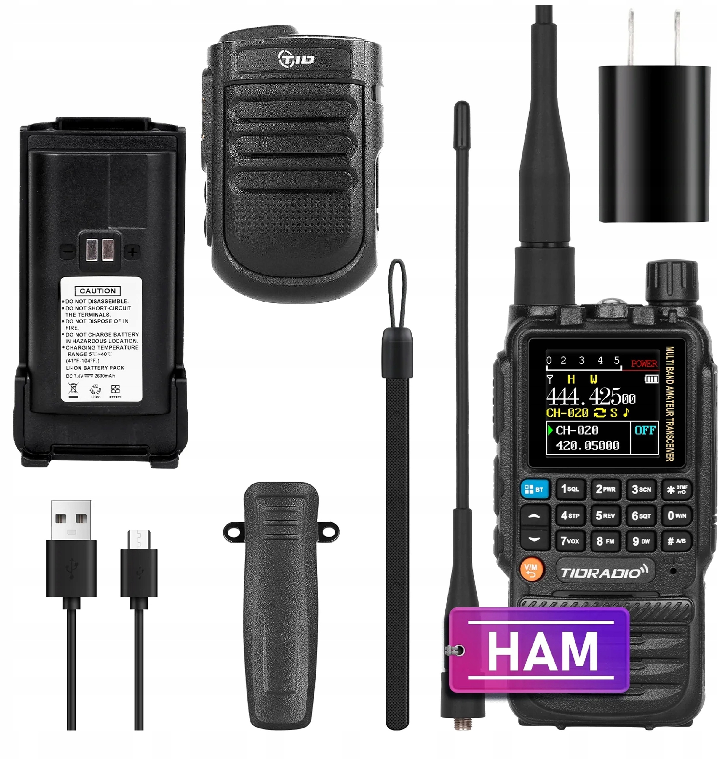 Funkcje Bluetooth i odbiornik na 8 pasm