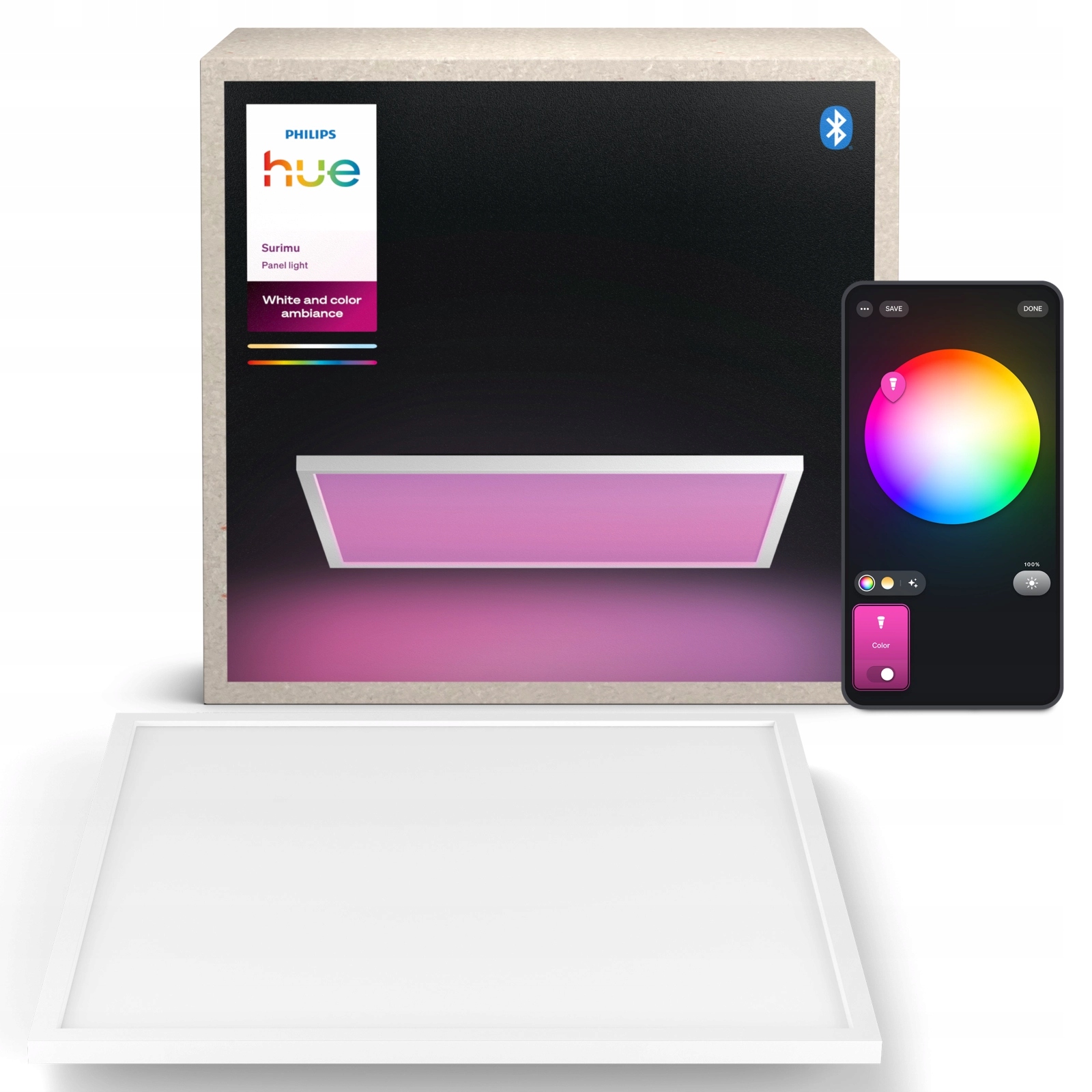 Hue Surimu Square Panel Light – Nowoczesne oświetlenie do każdego wnętrza