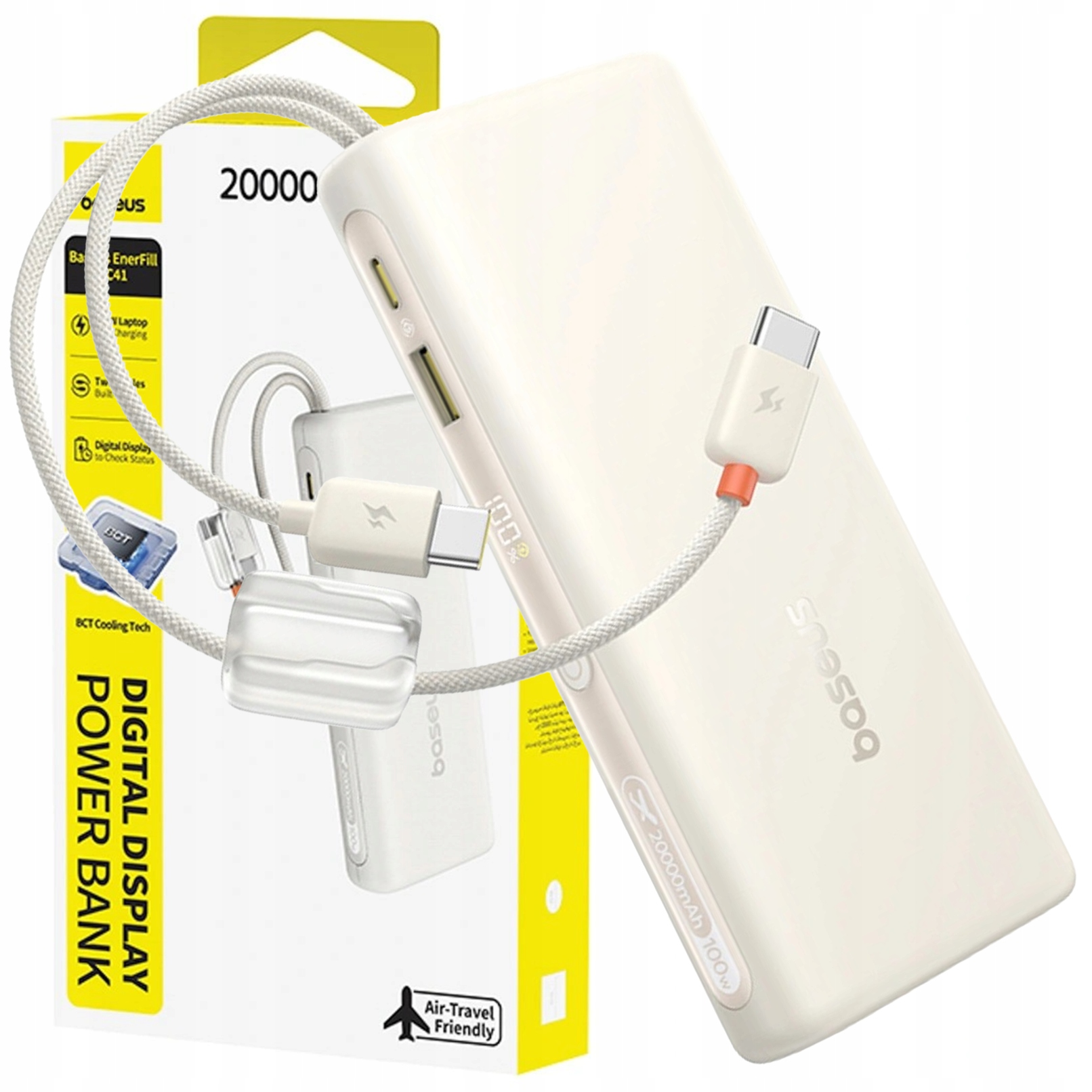 Powerbank 20000mAh 100W z wyświetlaczem - Twoje źródło energii w podróży