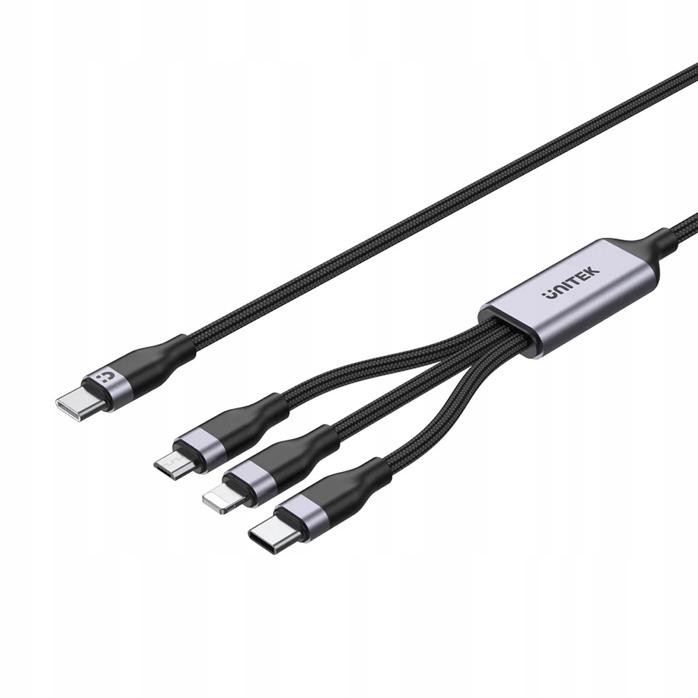 Ładowanie trzech urządzeń jednocześnie – USB-C, Lightning i Micro USB
