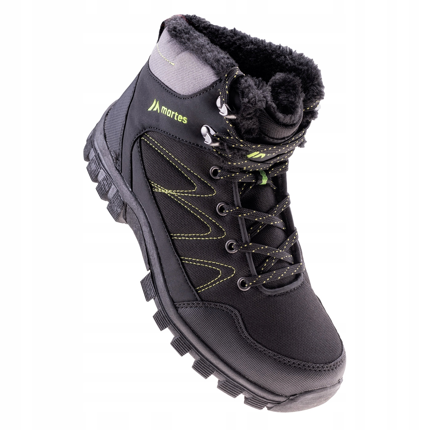 Stylowy design w kolorze czarnym i limonkowym