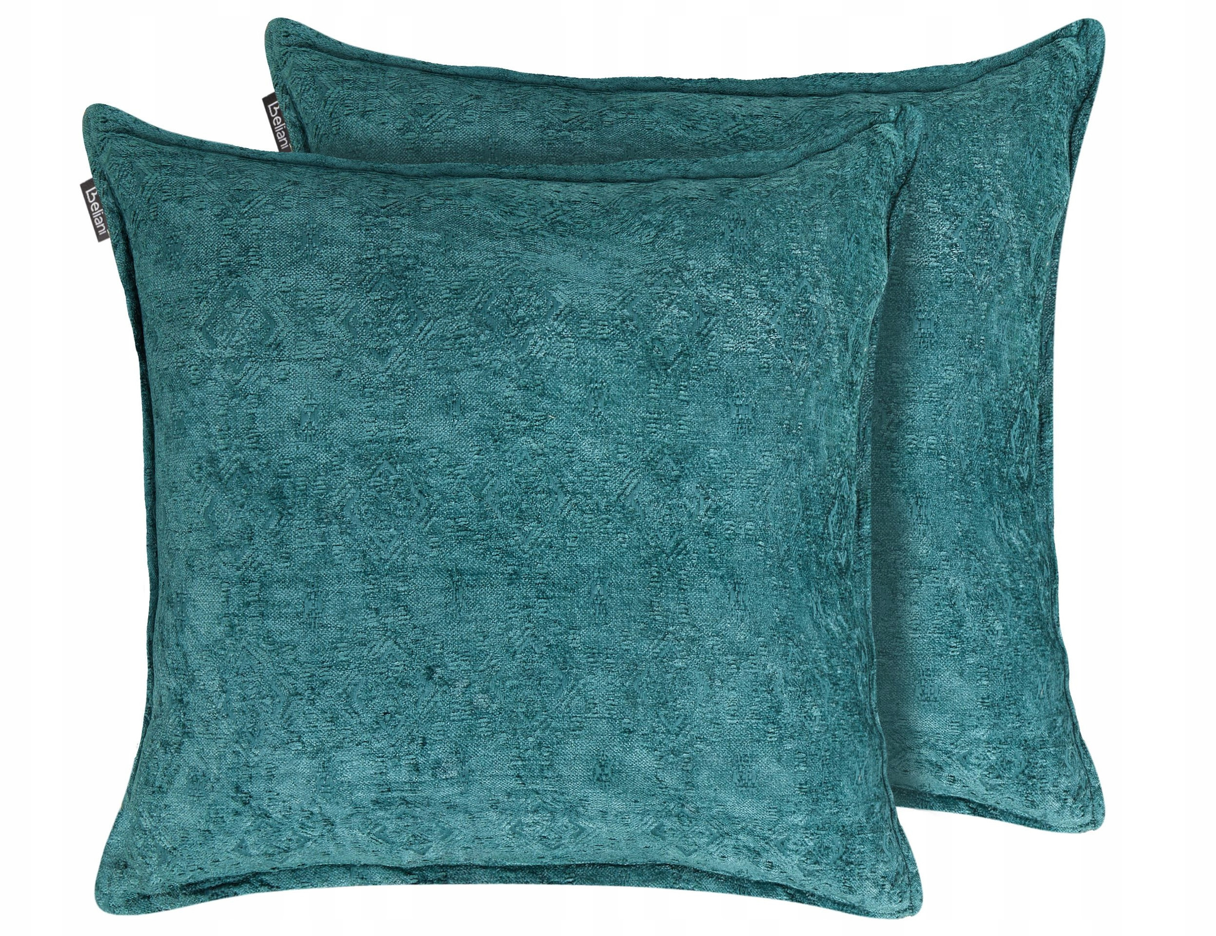 Zestaw 2 poduszek dekoracyjnych VERPIS 50 x 50 cm Lazurowy – Stylowy akcent do Twojego wnętrza