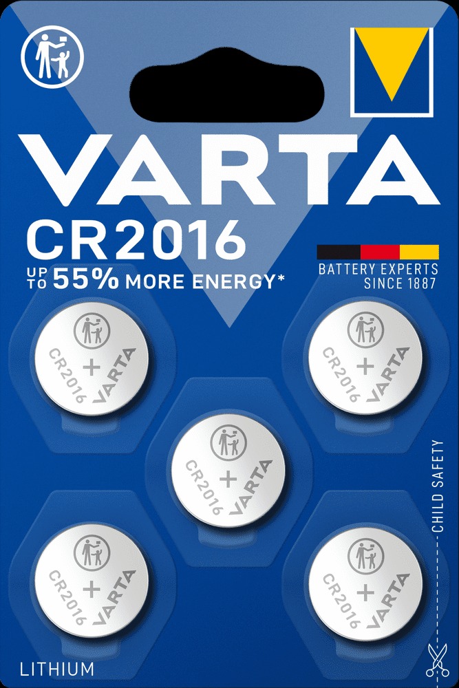 Bateria Knopfzelle CR2016 *Varta* 5-Pack – Wysoka jakość i niezawodność