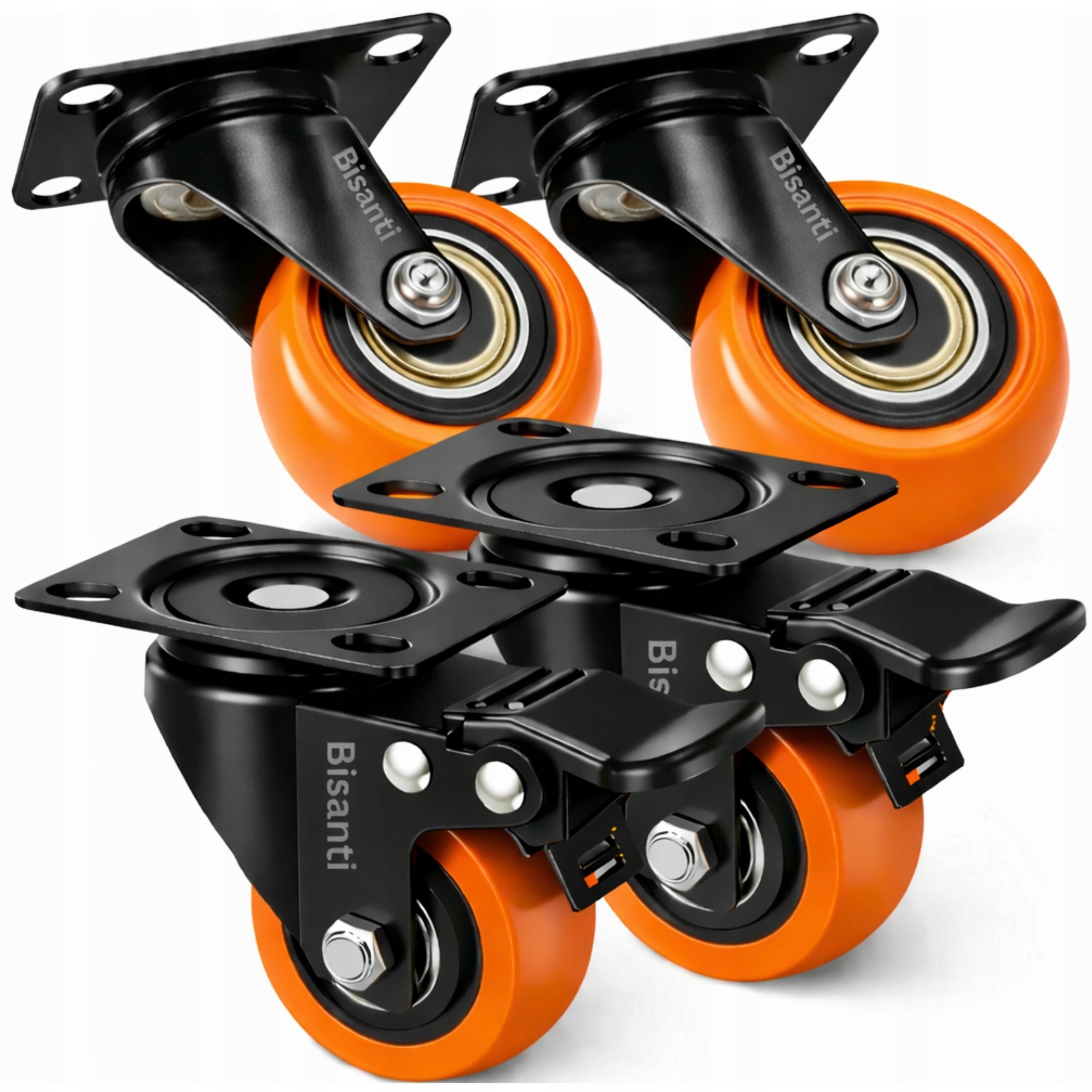 Zestaw 4x kółko meblowe 50mm – Obciążenie do 200kg