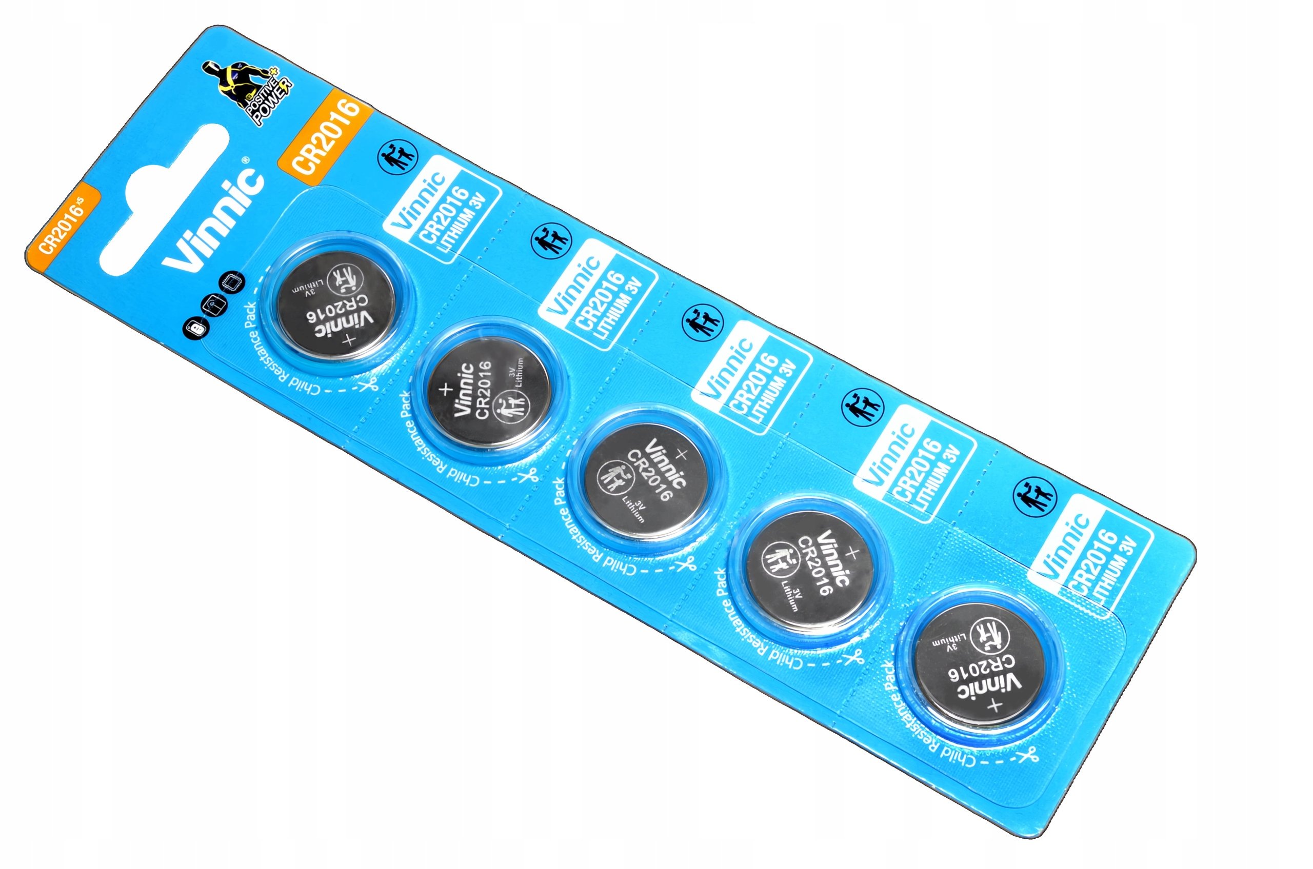 Wymiary baterii: średnica 20 mm i wysokość 1.6 mm