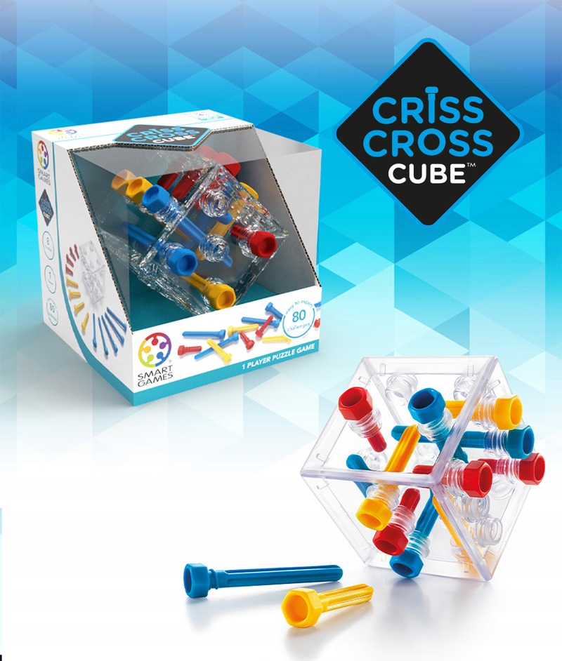 Smart Games Criss Cross Cube – Wyśrubowana gra logiczna dla każdego