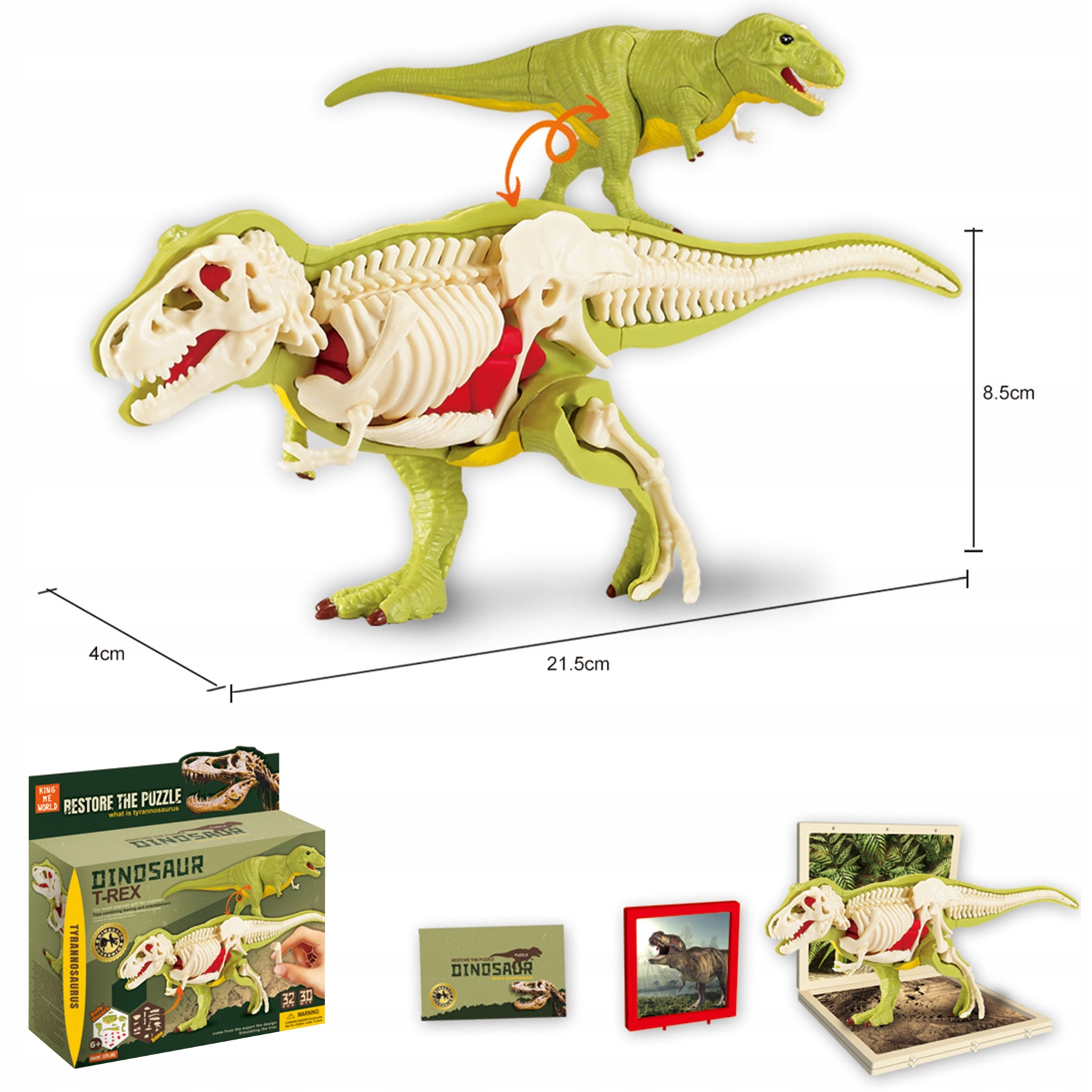 Realistyczne wykonanie i stylizacja dinozaura