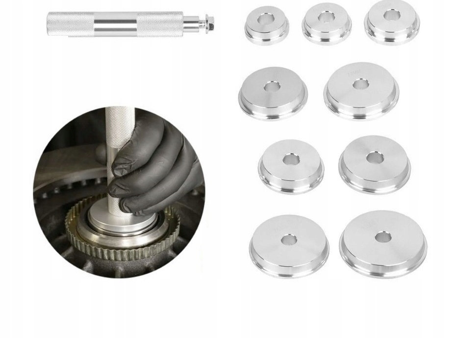 Cechy i funkcjonalności zestawu do montażu łożysk