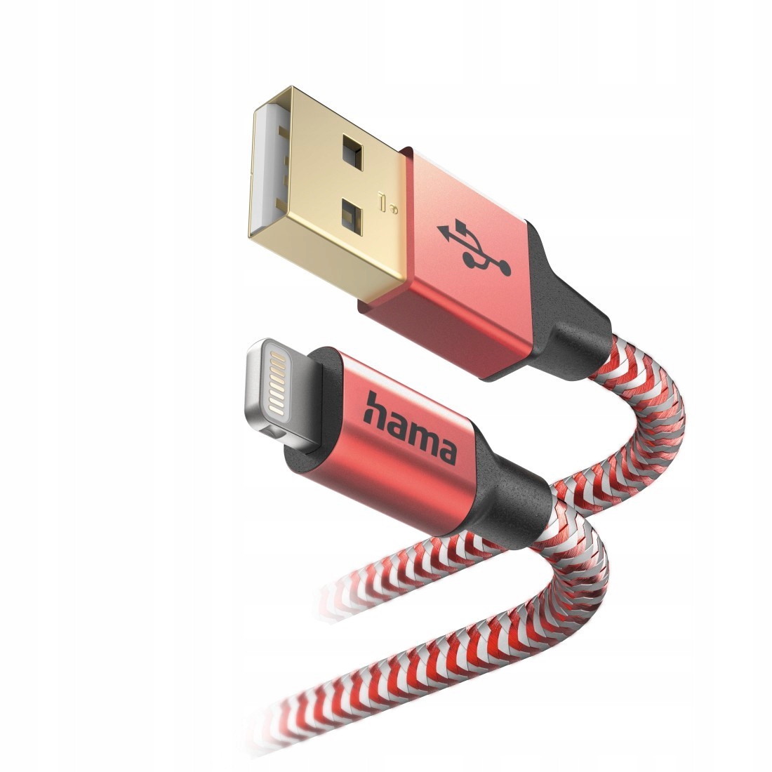Kabel USB-A - Lightning 1.5 m Czerwony (Hama) – Wysoka jakość i niezawodność