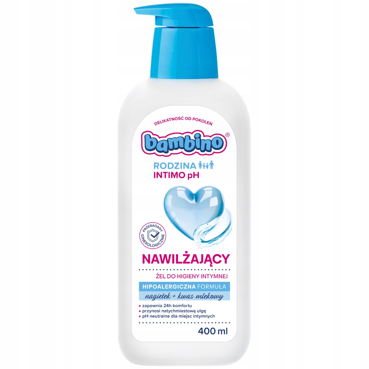 BAMBINO Rodzina Intimo PH – Nawilżający żel do higieny intymnej 400 ml
