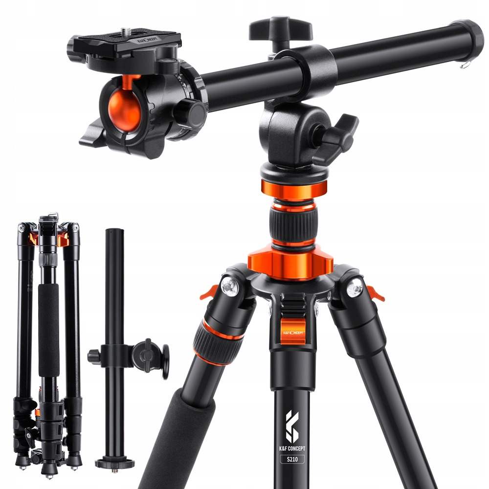Statyw Monopod K&F 231 cm Flat Lay / KF09.087V4 – Idealny do mobilnego wideofilmowania