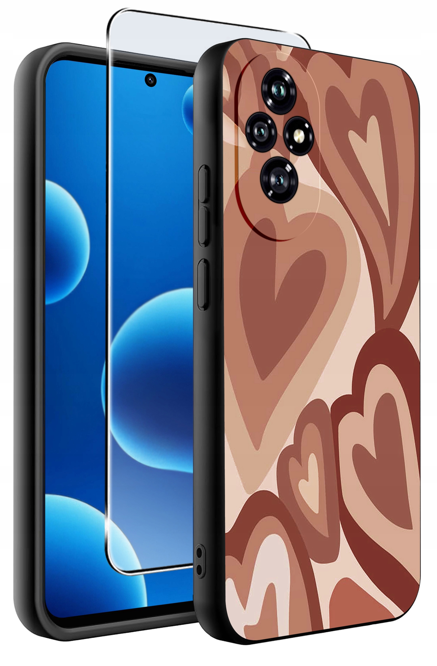 ETUI do Honor 200 5G | WZORY | SILIKONOWE MATT CASE + SZKŁO HARTOWANE 9H – Ochrona i styl w jednym