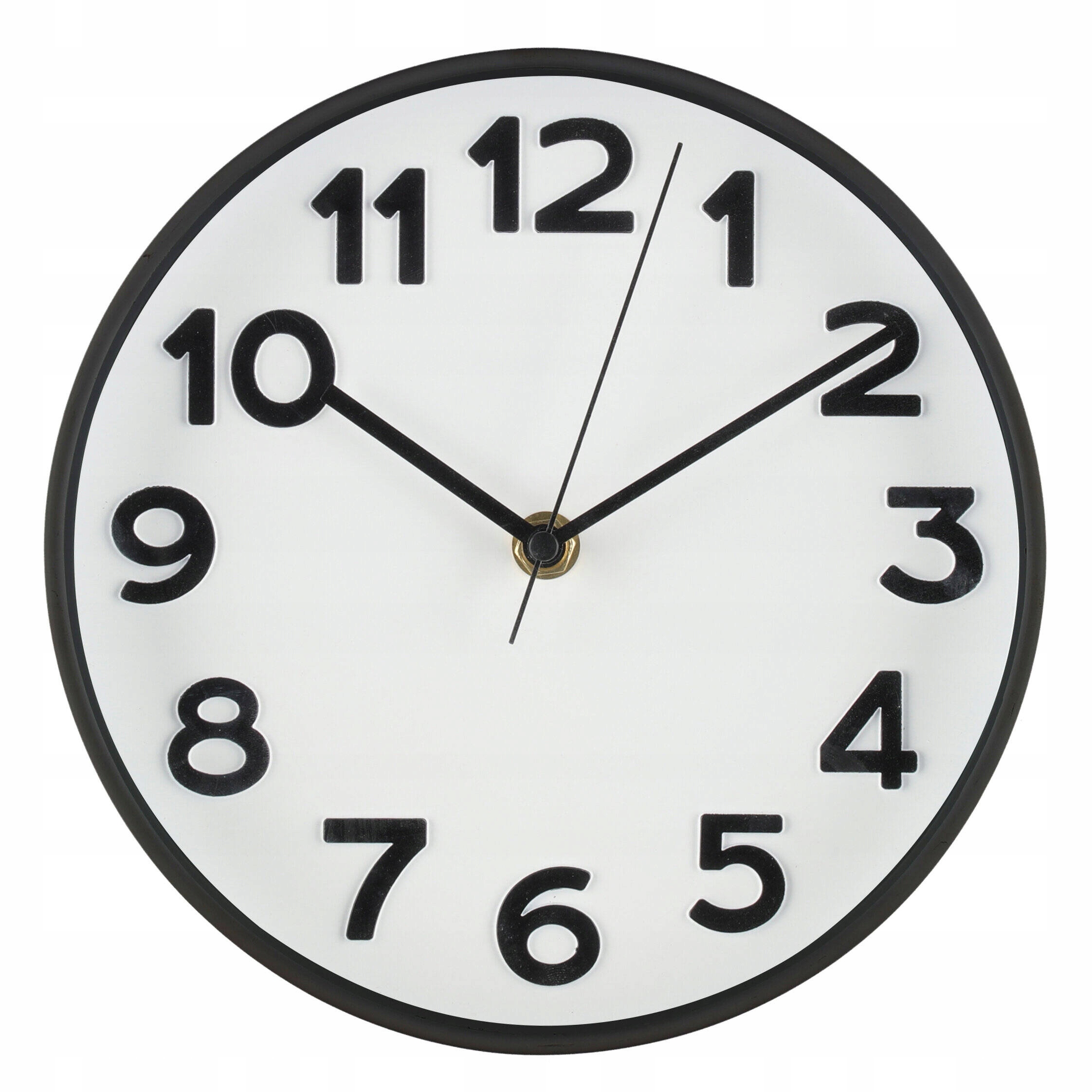 Zegar ścienny z dużymi cyframi, Ø 20 cm, ORA – Minimalistyczny design do każdego wnętrza