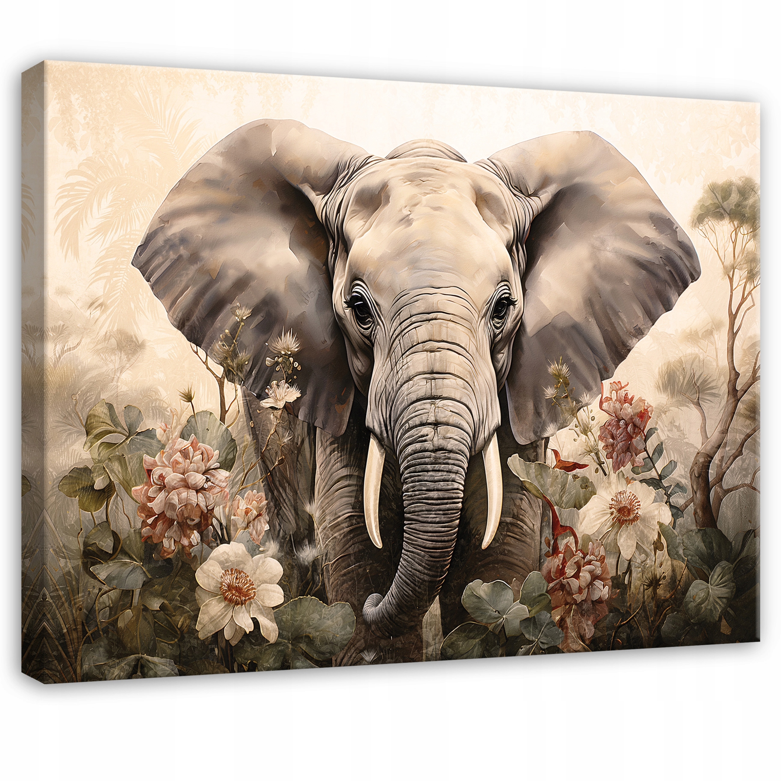 Obraz Na Płótnie Dla Dzieci Słoń 60x40 – Urokliwa dekoracja do pokoju dziecięcego