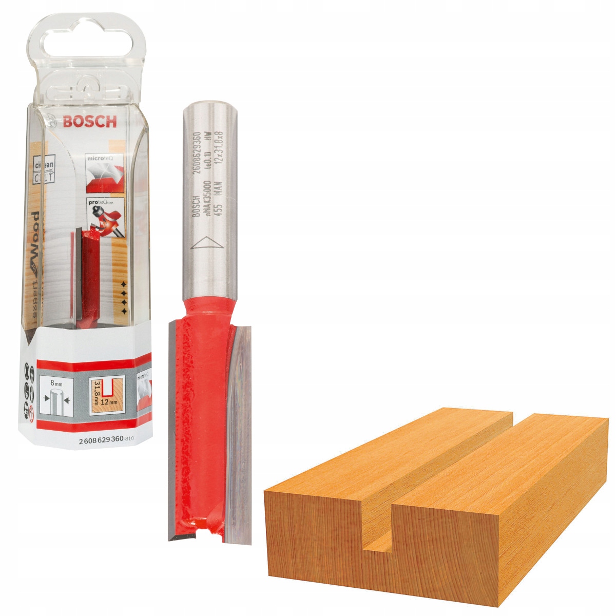 Frez do wpustów Bosch Expert for Wood o średnicy 12 mm – Precyzyjne narzędzie do obróbki drewna