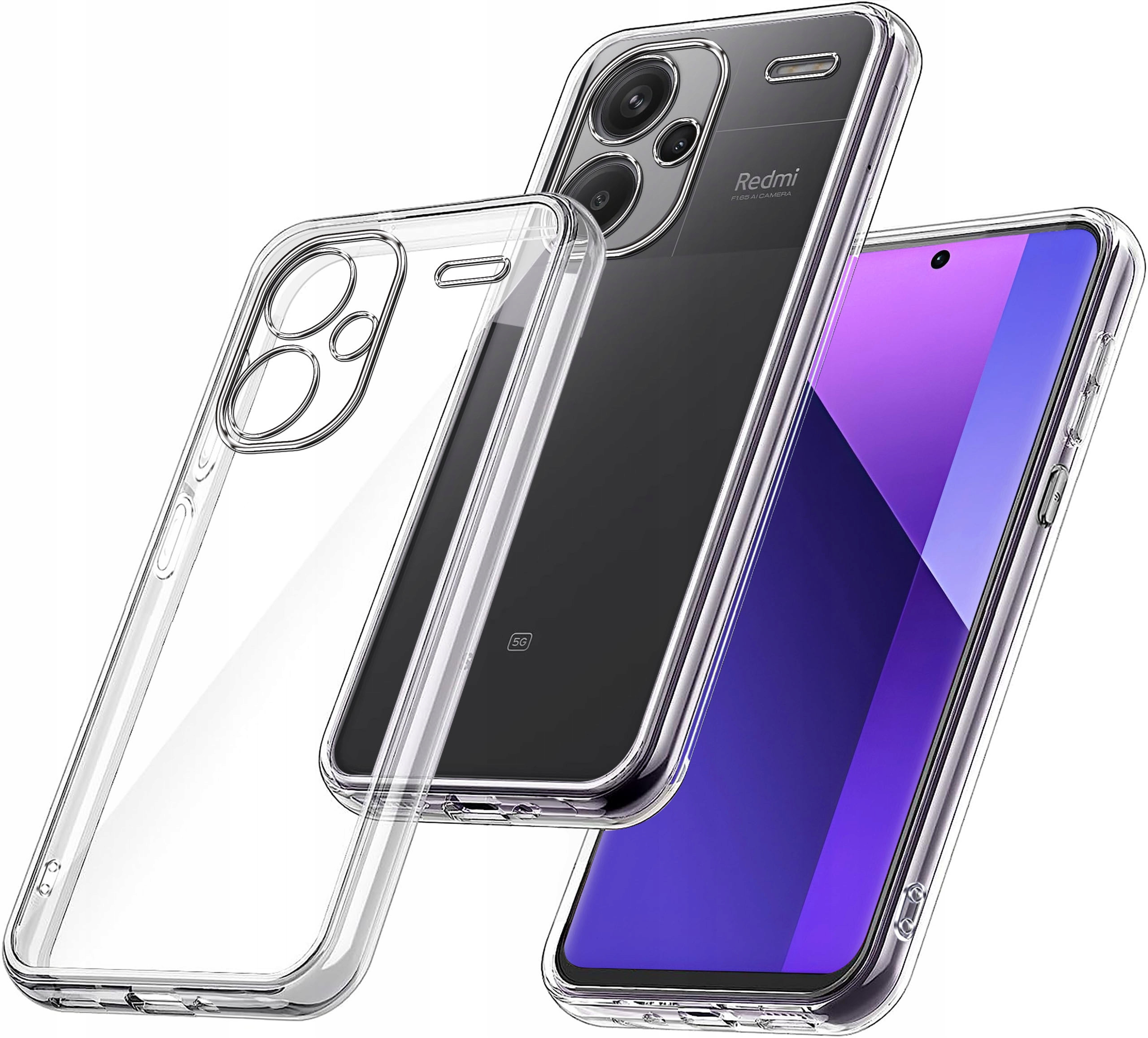 Etui do Xiaomi Redmi Note 13 Pro+ Plus WZMACNIANE 360 CLEAR – Pełna ochrona dla Twojego smartfona