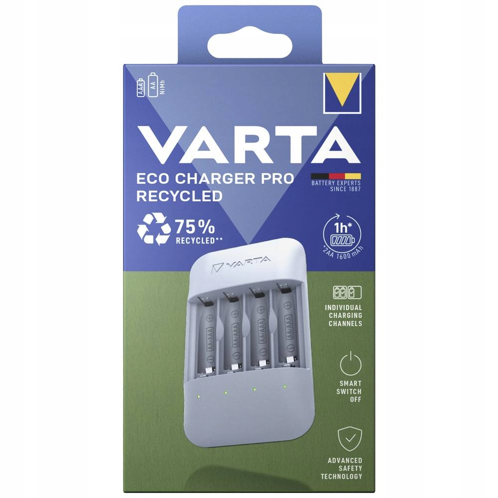 Ładowarka Varta Eco Charger Pro Recycled 57683 101 111 – Ekologiczne ładowanie dla Twojego biura