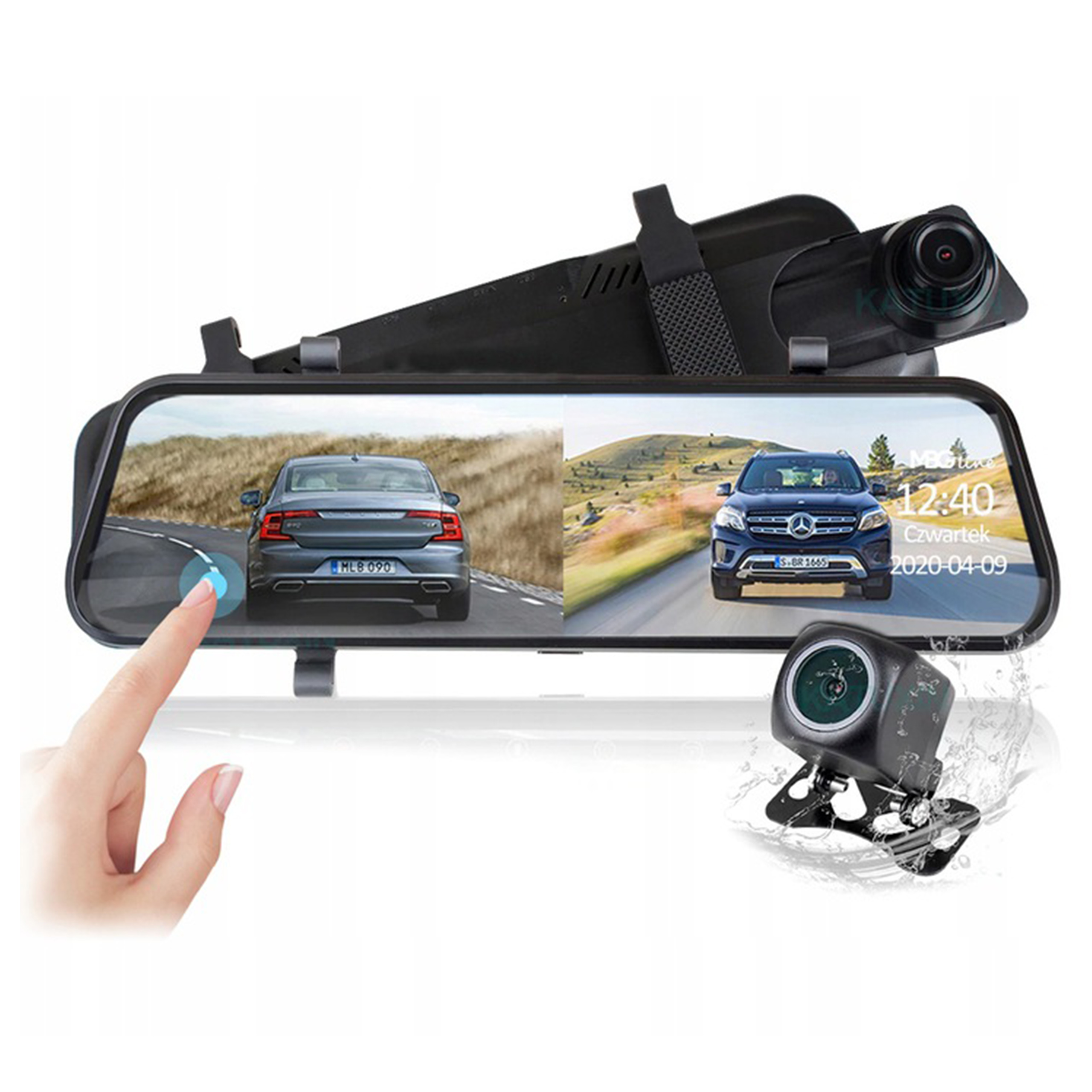 Funkcje kamery cofania z liniami pomocniczymi