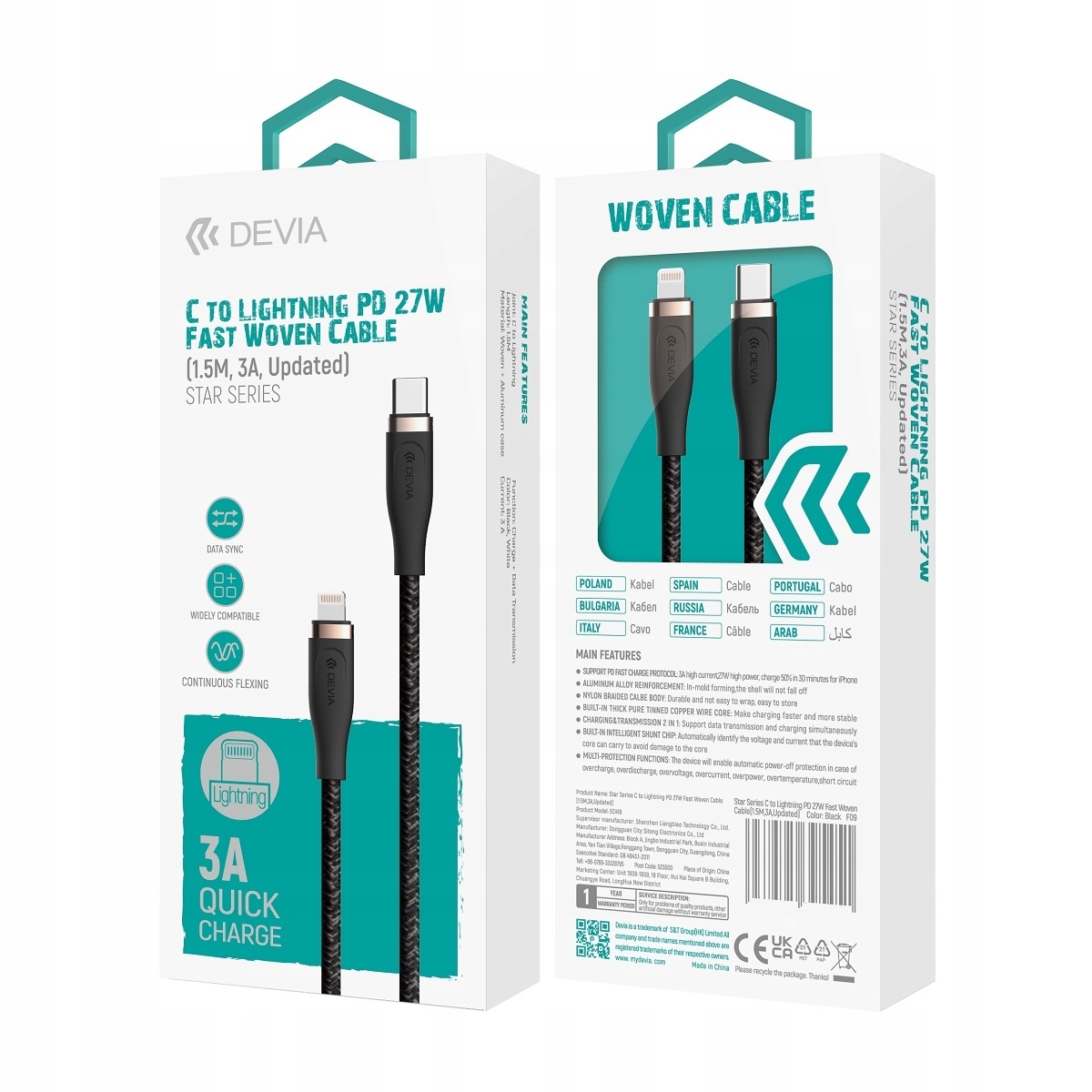 Elastyczny silikon i nylonowy oplot – Trwałość na lata