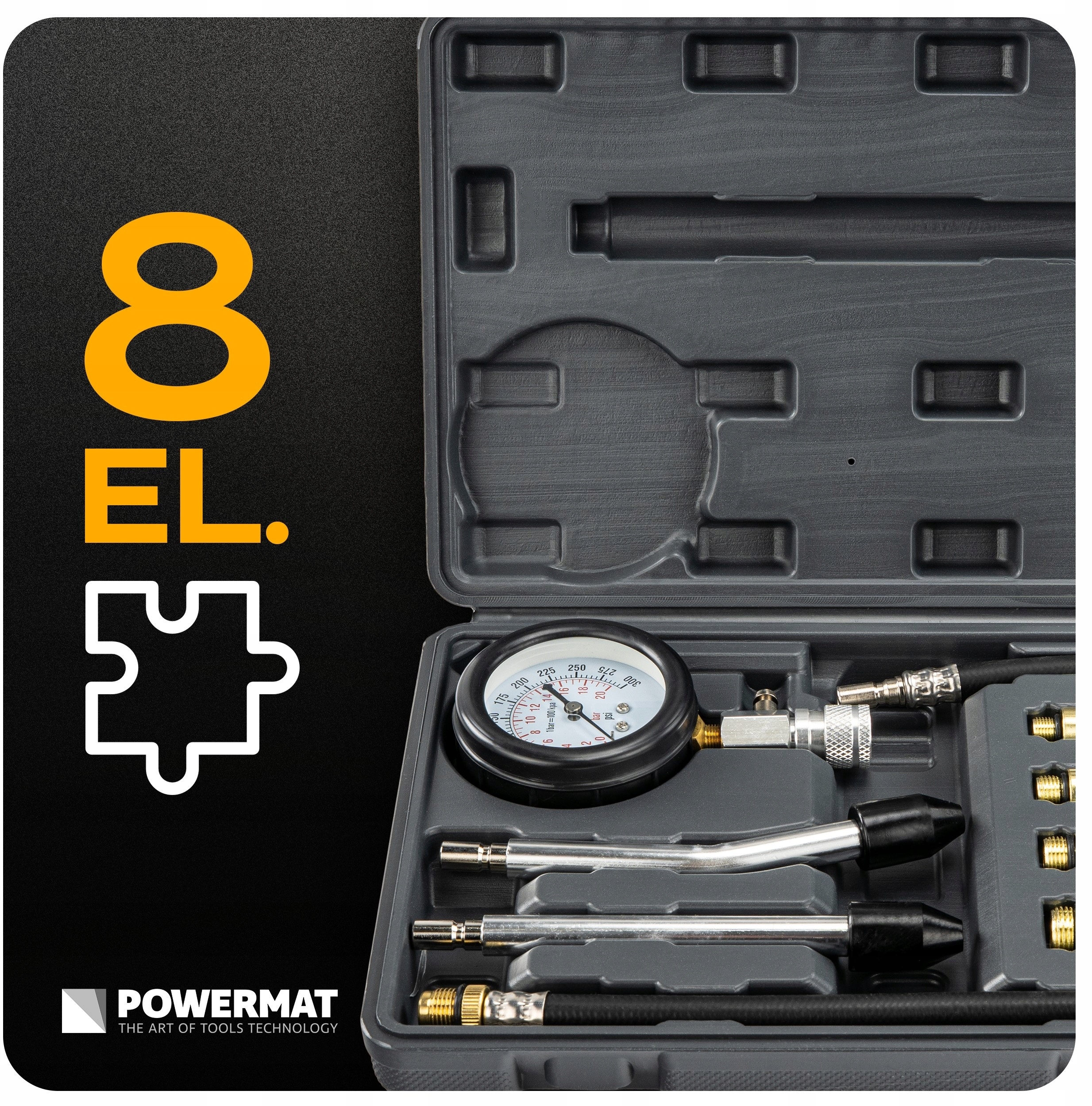 Manometr 20 bar z podwójną skalą