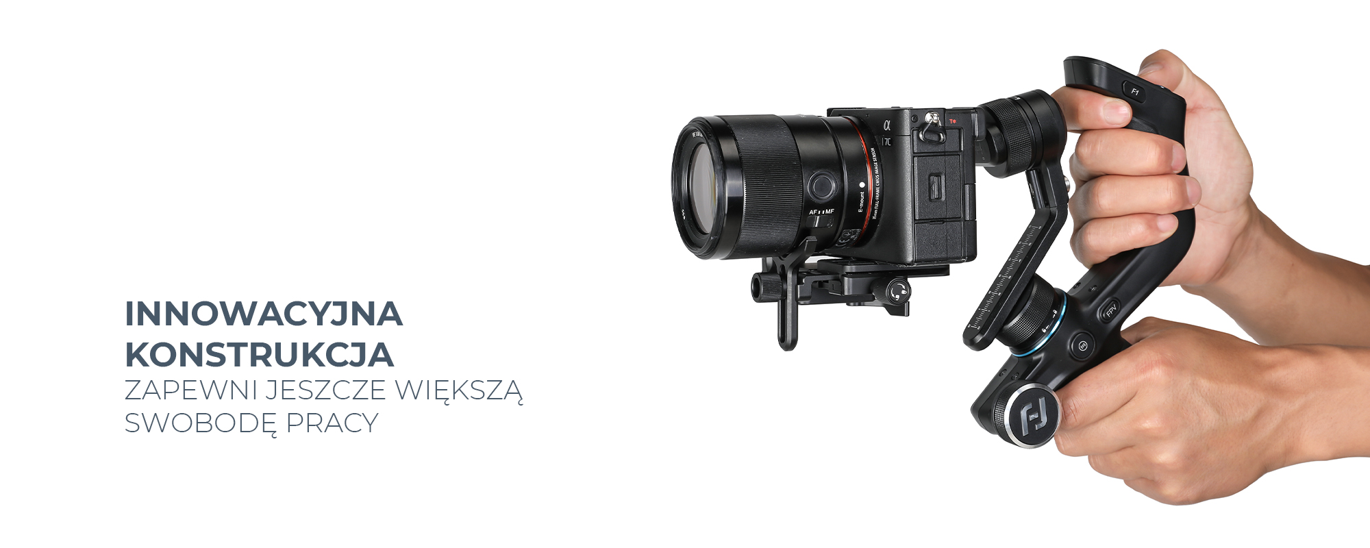 Gimbal ręczny FeiyuTech Scorp F1 mini do smartfonów, kamer sportowych i aparatów bezlusterkowych