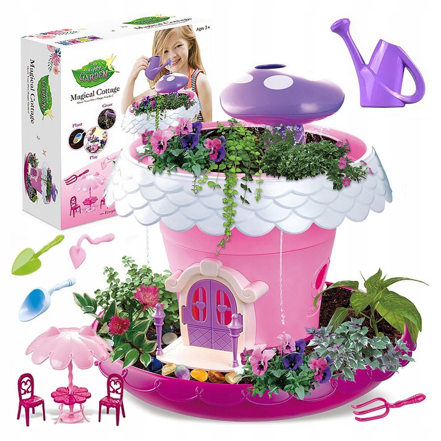 Magiczny Domek Doniczka Do Uprawy Roślin Kwiatów Dla Dzieci – Kreatywna zabawa w ogrodnictwo