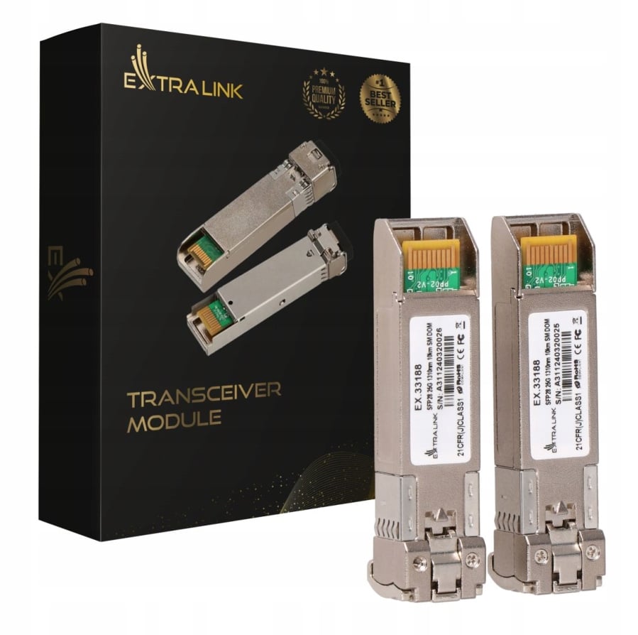 Moduł SFP28 ExtraLink 25G 1310NM SM 10KM LC DUPLEX 2-PACK – Nowoczesne rozwiązanie dla sieci