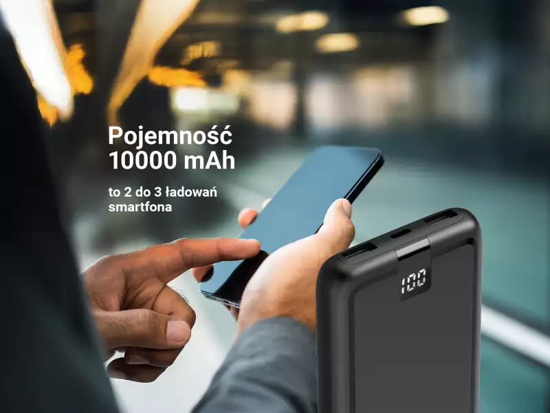 Powerbank Performance 10 10000 mAh przedłuża działanie urządzeń o 85 godzin