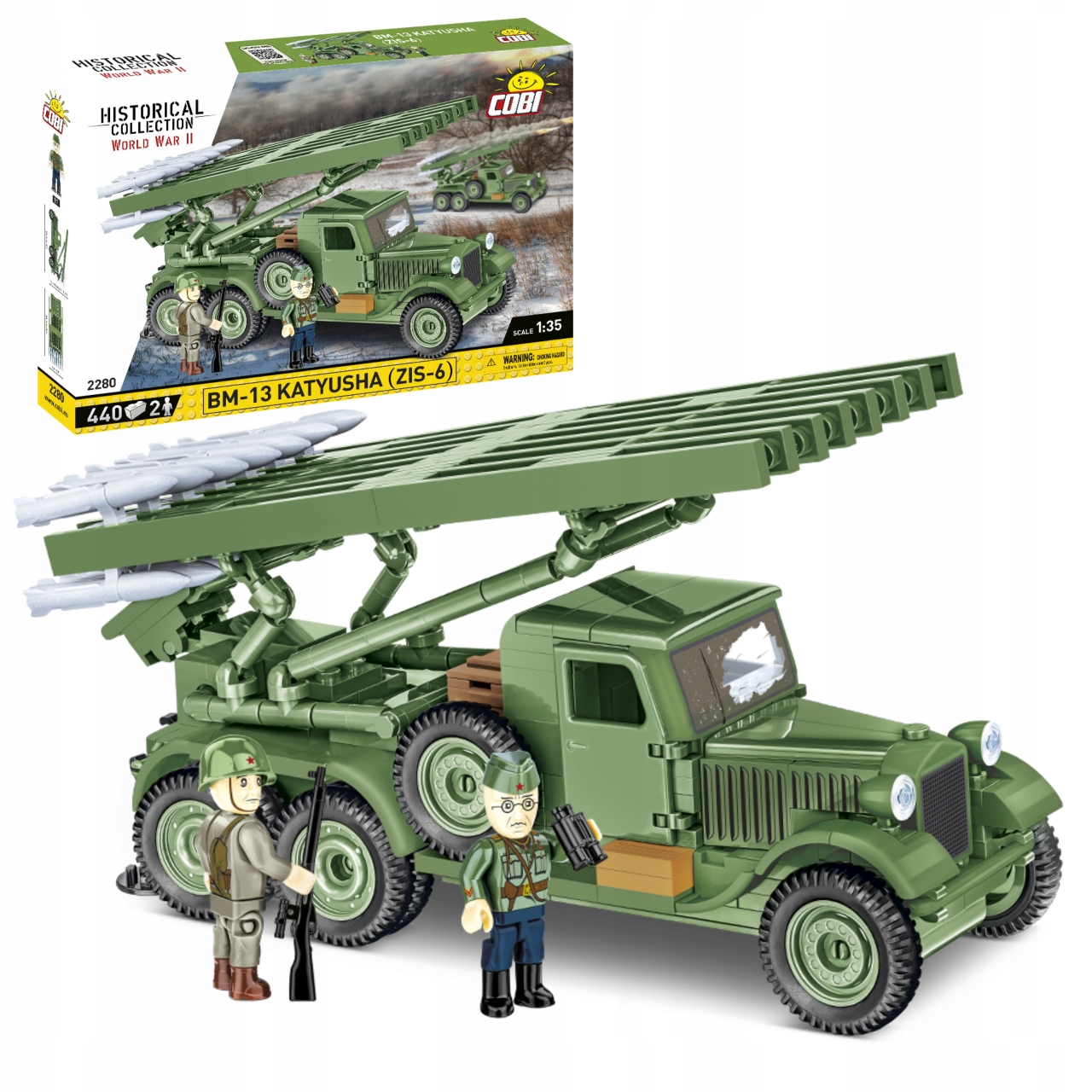 Klocki Cobi BM-13 Katyusha (ZIS-6) – Wyrzutnia rakietowa z II wojny światowej