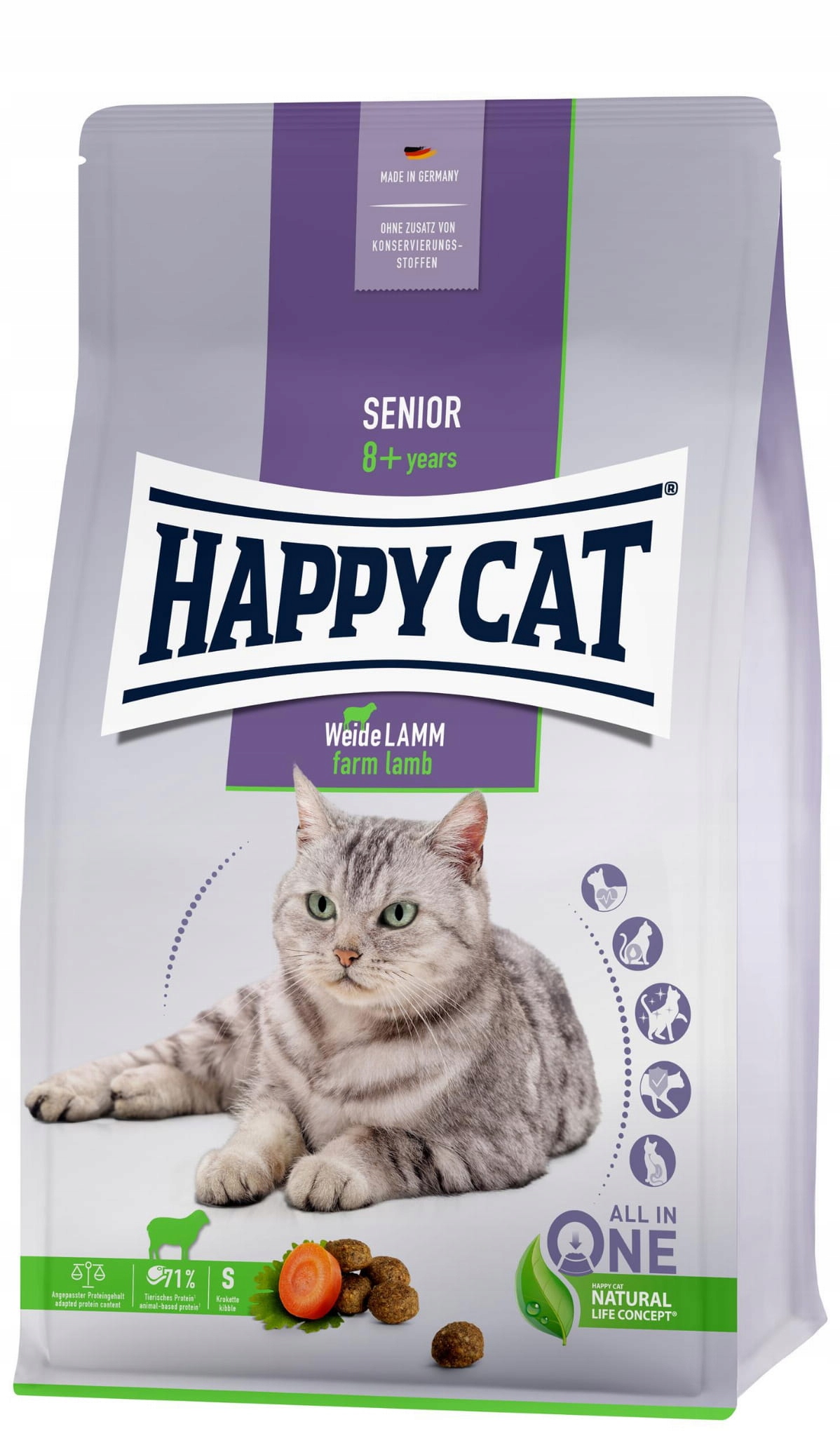 Happy Cat Senior Farm Lamb – Karma dla kotów powyżej 8 roku życia