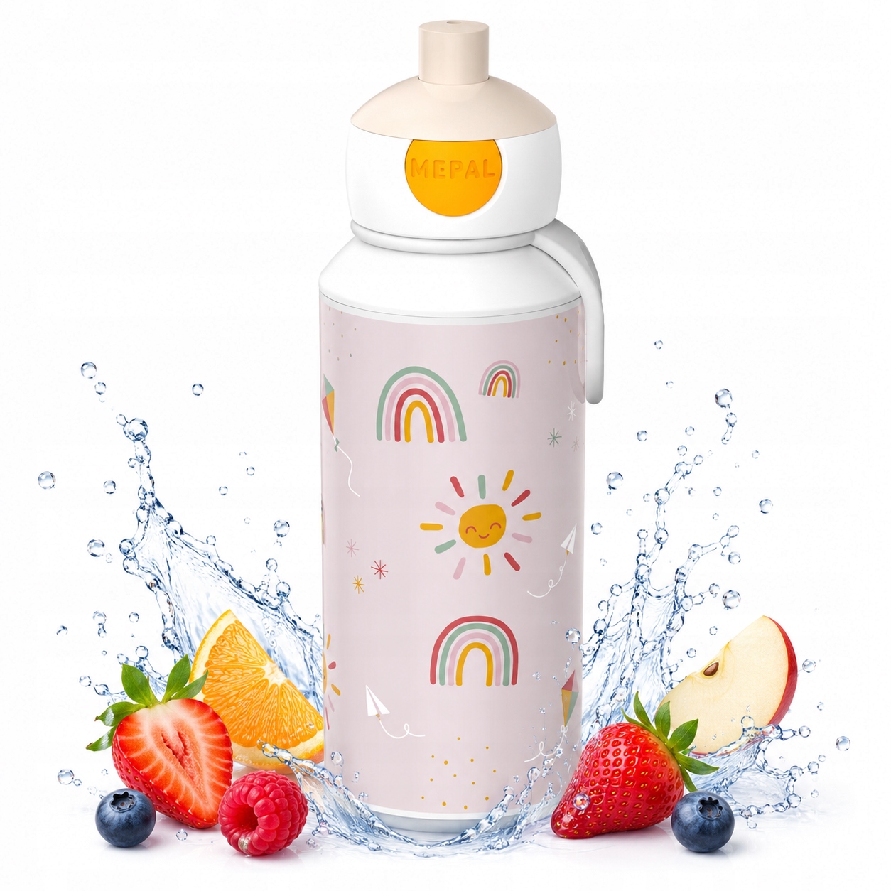 Butelka Pop-Up Campus 400 ml Sunshine & Rainbow – Idealna dla dzieci