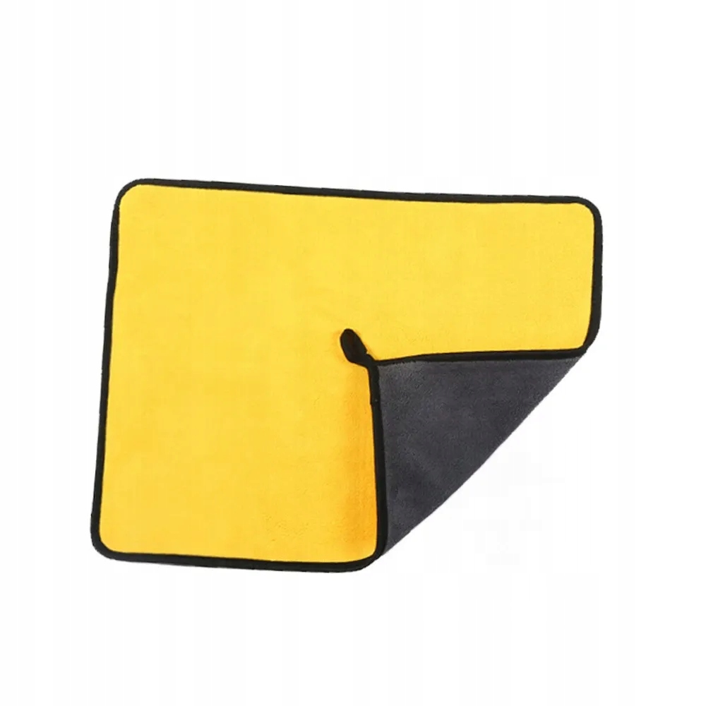 Ręcznik samochodowy z mikrofibry super chłonny 30 x 30 cm szaro-żółty – Idealny do Twojego auta i domu